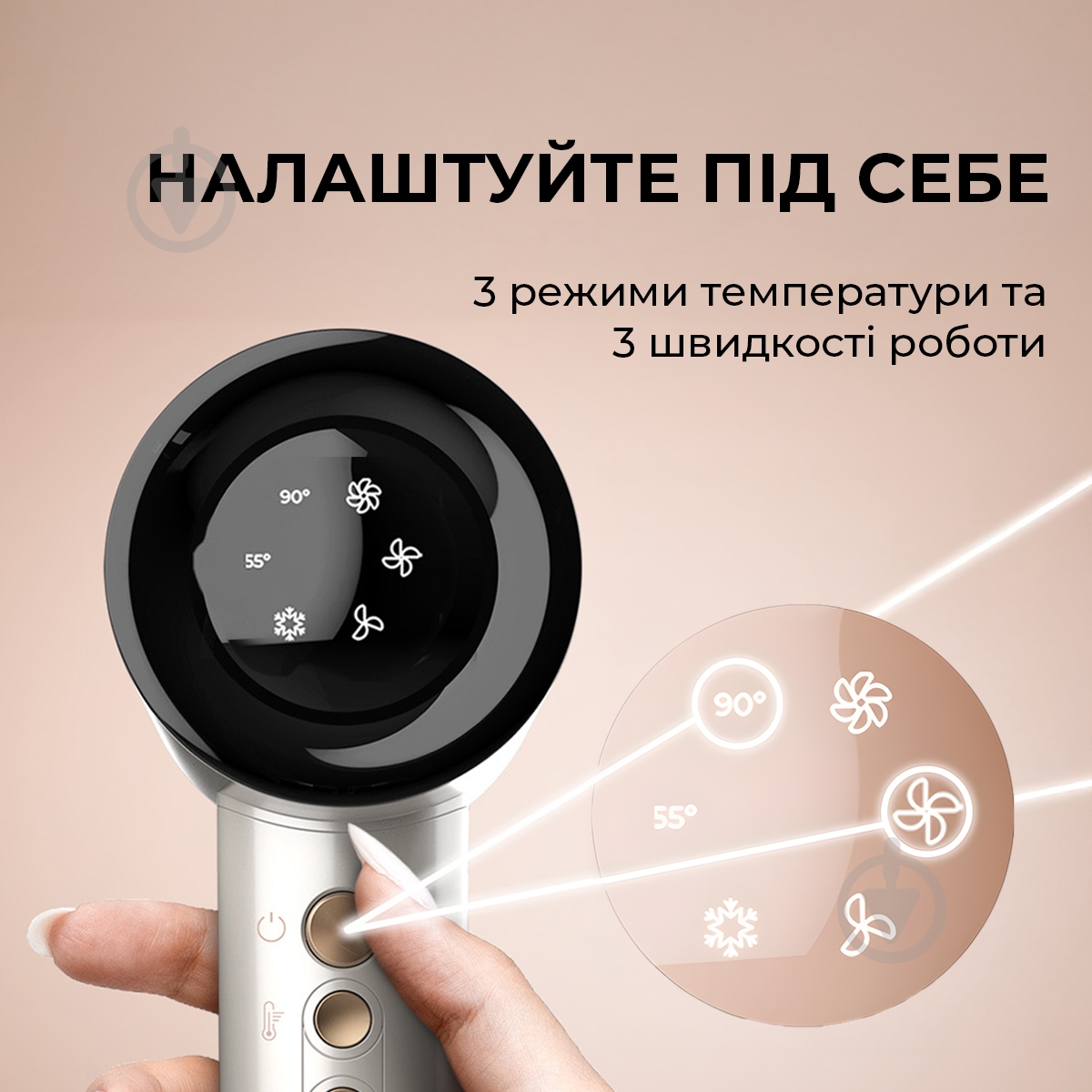 Стайлер CECOTEC DryGlam Waves Champagne 4in1 - фото 7