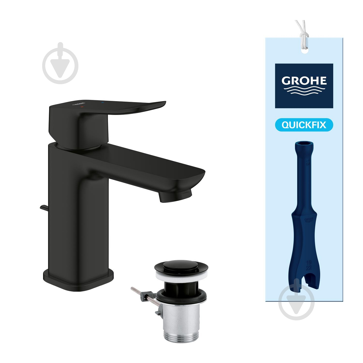 Змішувач для умивальника Grohe QuickFix Dice S-Size 1018562430 з донним клапаном - фото 7 Змішувач для умивальника Grohe QuickFix Dice S-Size 1018562430 з донним клапаном - фото 7