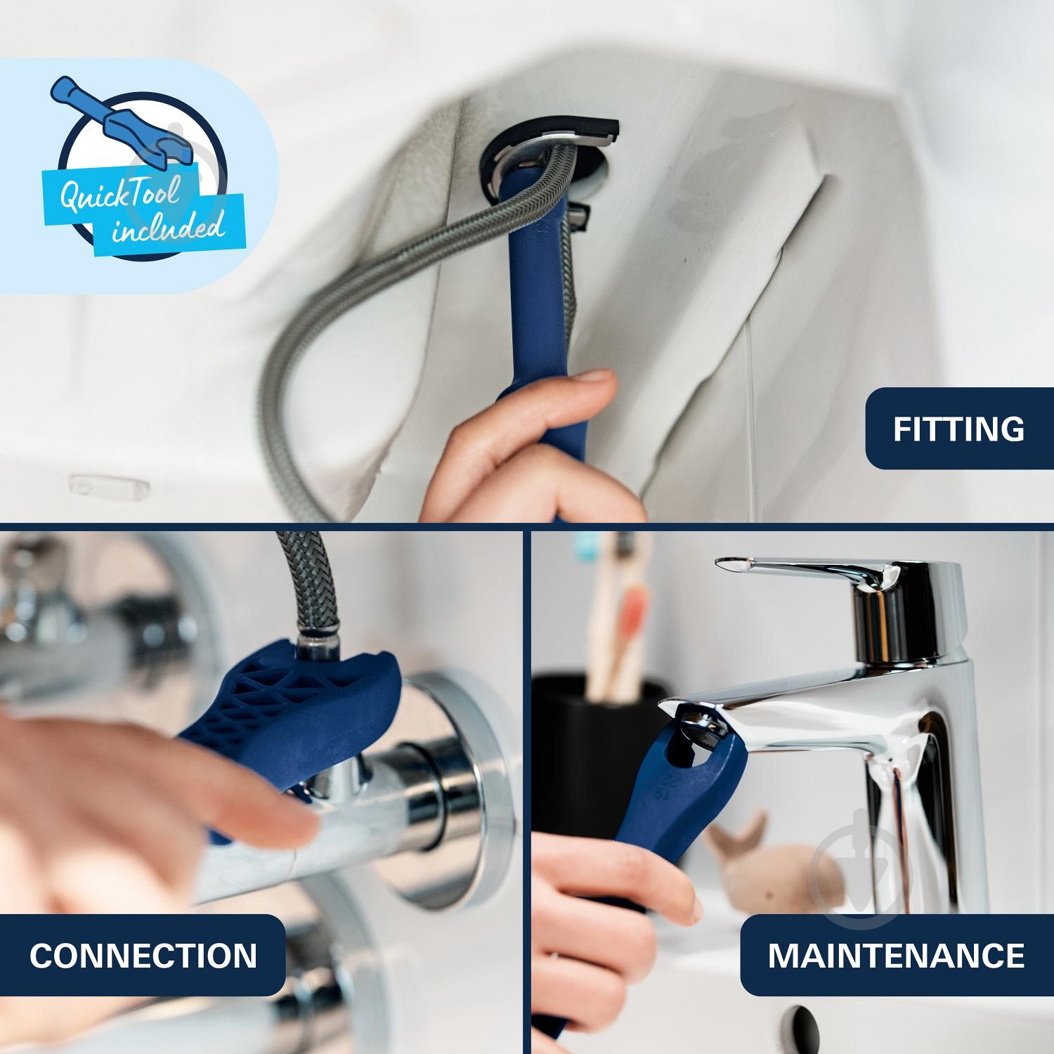 Змішувач для умивальника Grohe QuickFix Dice S-Size 1018562430 з донним клапаном - фото 6 Змішувач для умивальника Grohe QuickFix Dice S-Size 1018562430 з донним клапаном - фото 6