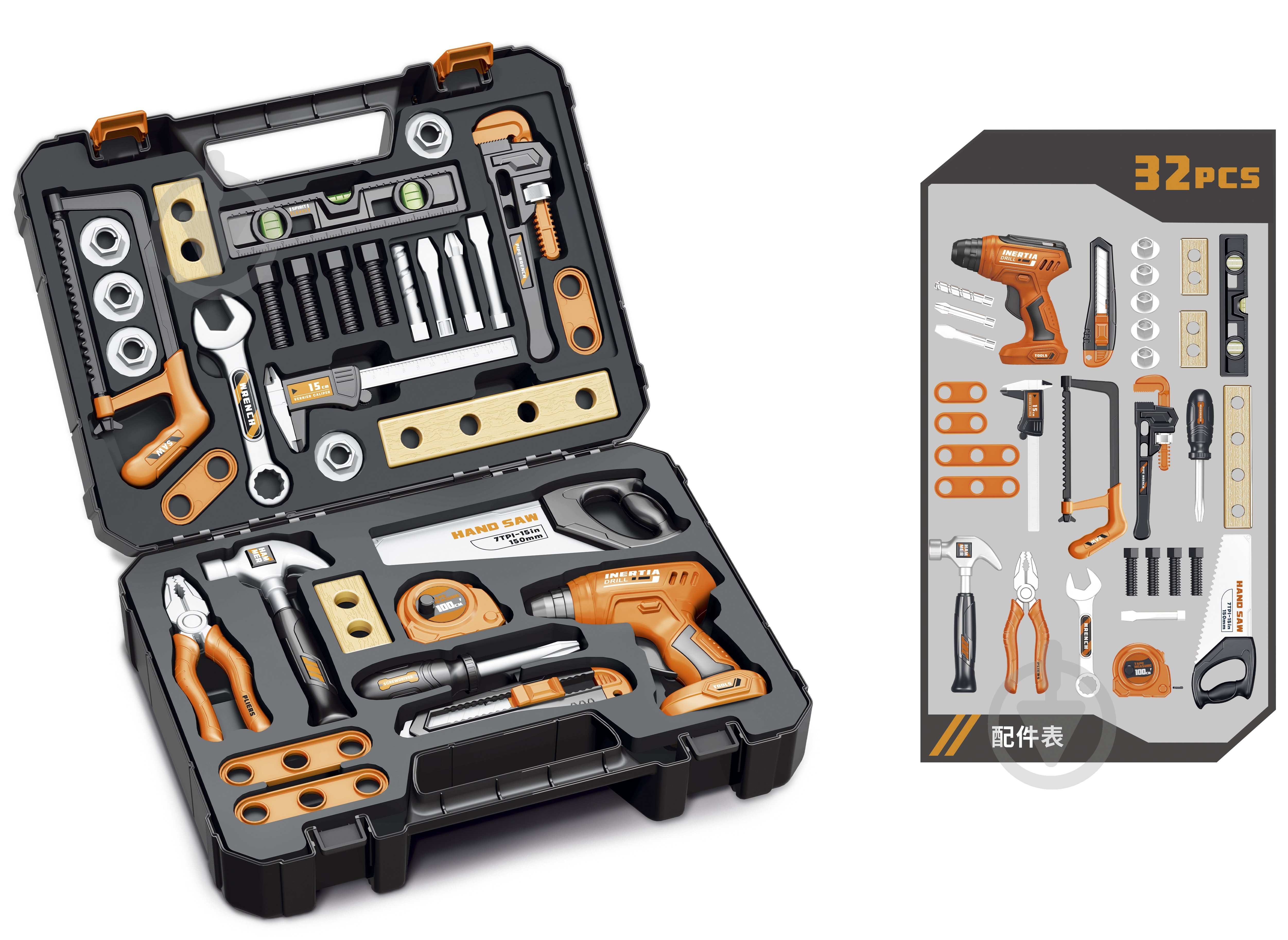 Ігровий набір HONG CHUAN SHENG Кейс із шуруповертом та інструментами 778-101 - фото 1 Ігровий набір HONG CHUAN SHENG Кейс із шуруповертом та інструментами 778-101 - фото 1