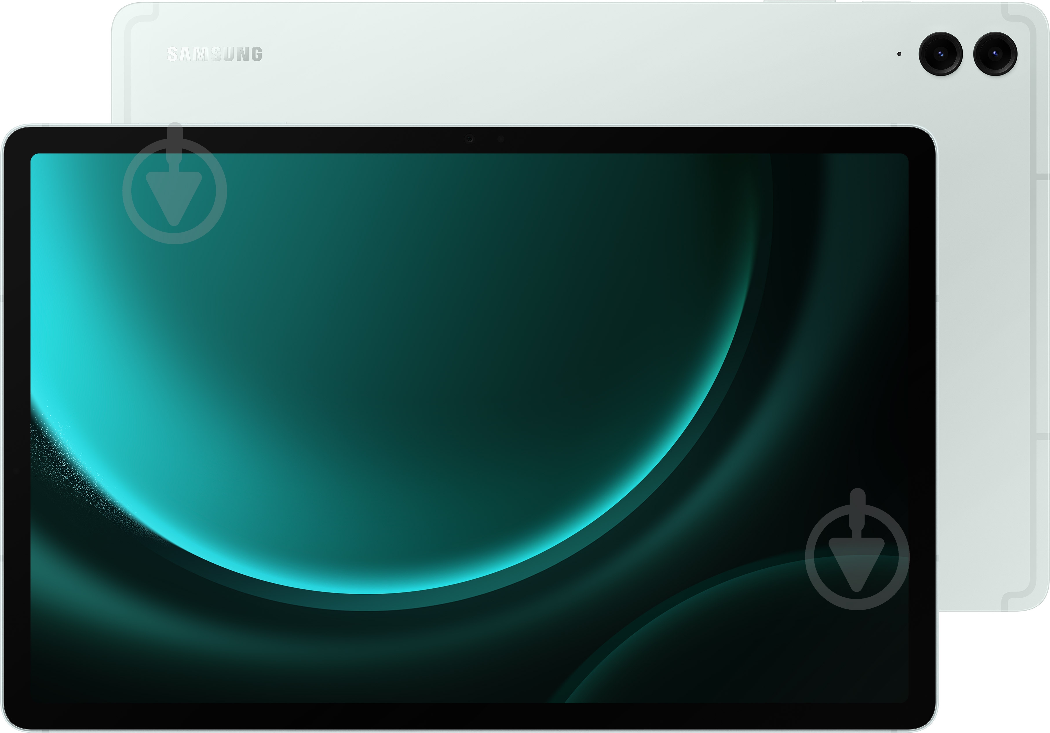 Планшет Samsung Galaxy Tab S9 FE+ 5G 12,4" 8/128GB 5G ocean green (SM-X616BLGASEK) - фото 1 Планшет Samsung Galaxy Tab S9 FE+ 5G 12,4" 8/128GB 5G ocean green (SM-X616BLGASEK) - фото 1
