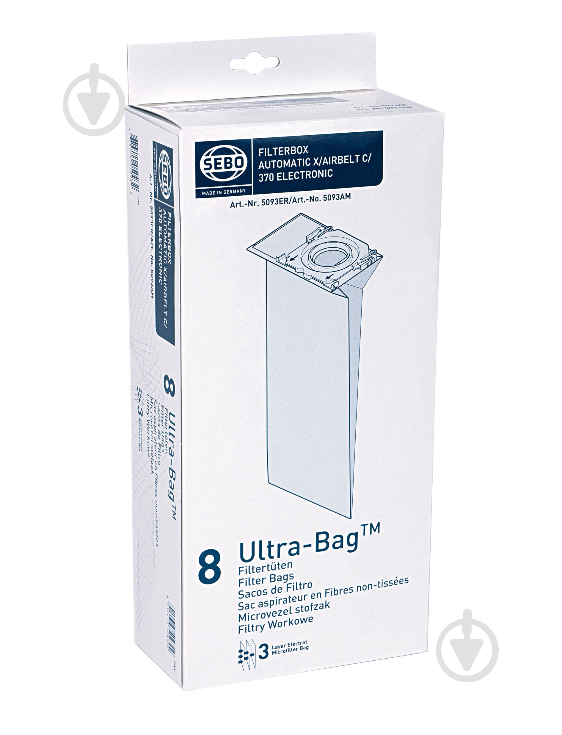 Фильтр-мешки SEBO бокс AUTOMATIC X 5093ER - фото 2 Фильтр-мешки SEBO бокс AUTOMATIC X 5093ER - фото 2
