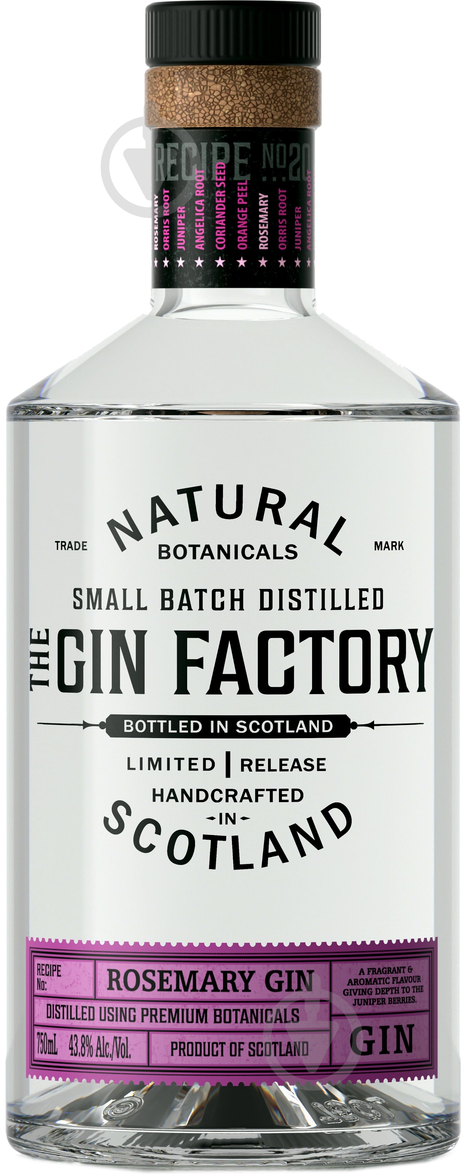 Джин Factory Small Batch Distilled 43.8% Rosemary Gin 0,7 л - фото 1 Джин Factory Small Batch Distilled 43.8% Rosemary Gin 0,7 л - фото 1