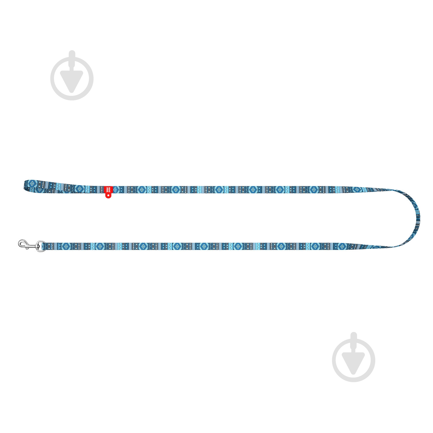 Поводок WAUDOG Nylon с рисунком Этно синий 1х122 см - фото 1