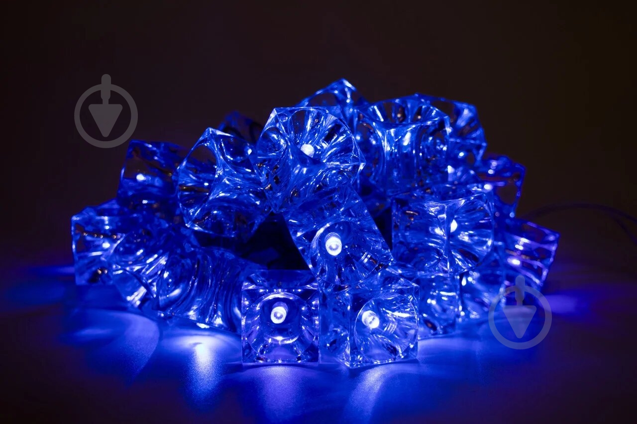 Электрогирлянда акриловая синяя 5мх20 см с внешним адаптором светодиодная (LED) 24 ламп - фото 2