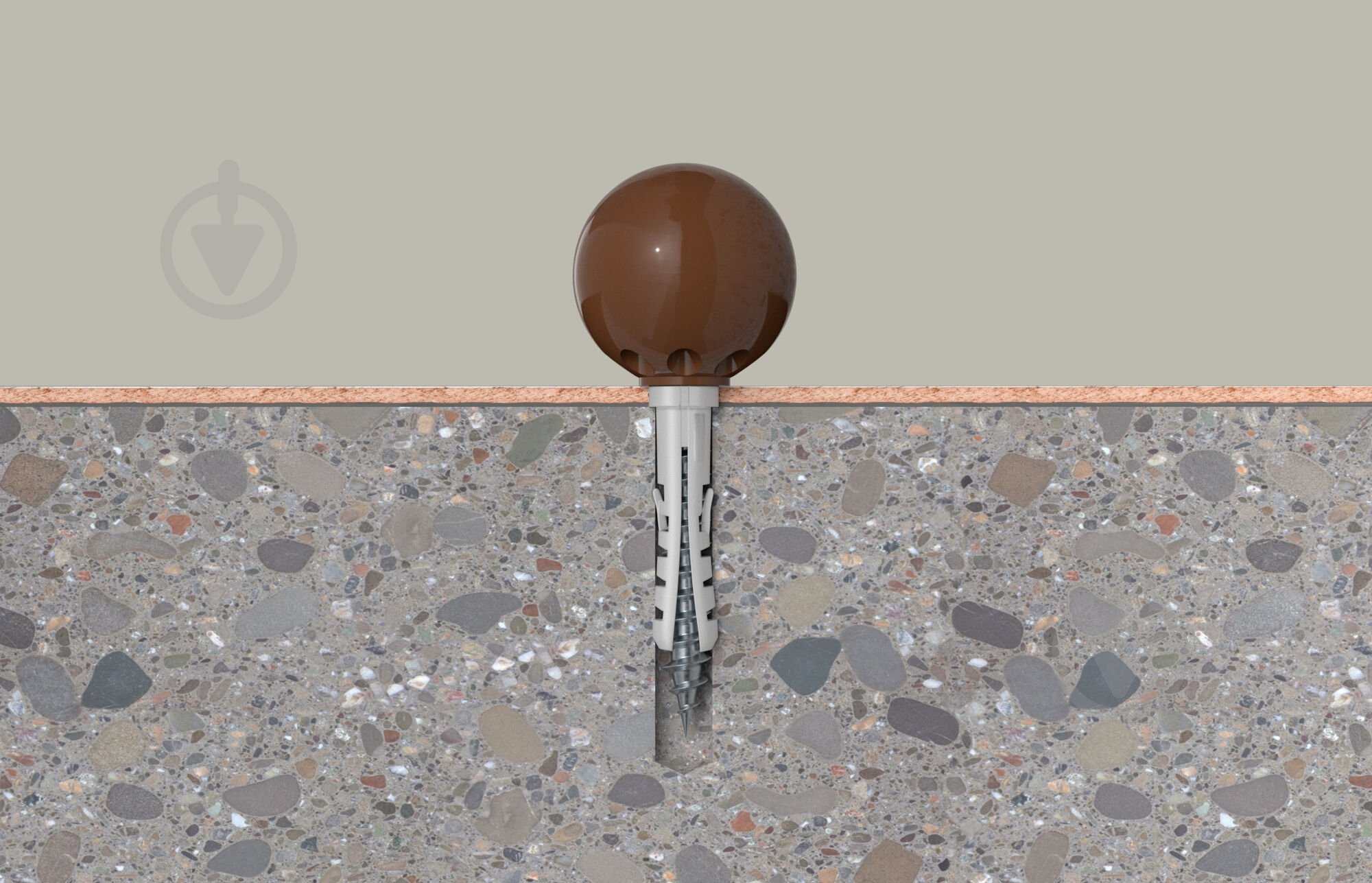 Ограничитель хода двери fischer TS 8 BR (84325) коричневый - фото 4 Ограничитель хода двери fischer TS 8 BR (84325) коричневый - фото 4