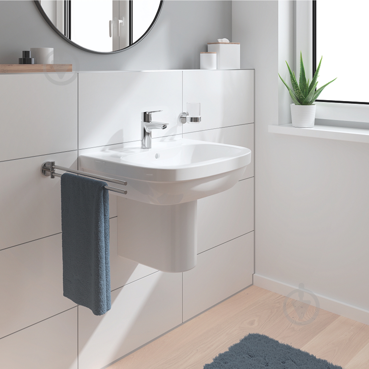 Змішувач для умивальника Grohe QuickFix Start S-Size 23551002 з донним клапаном - фото 7 Змішувач для умивальника Grohe QuickFix Start S-Size 23551002 з донним клапаном - фото 7