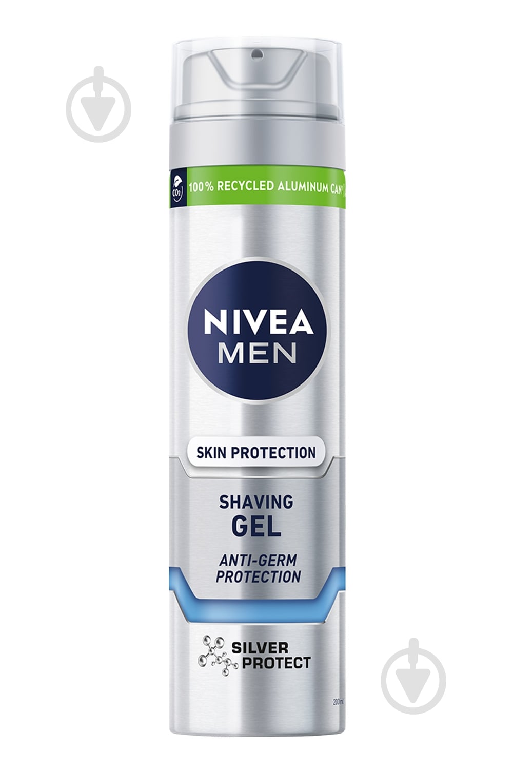 Гель для гоління Nivea MEN Срібний захист з іонами срібла 200 мл - фото 1 Гель для гоління Nivea MEN Срібний захист з іонами срібла 200 мл - фото 1