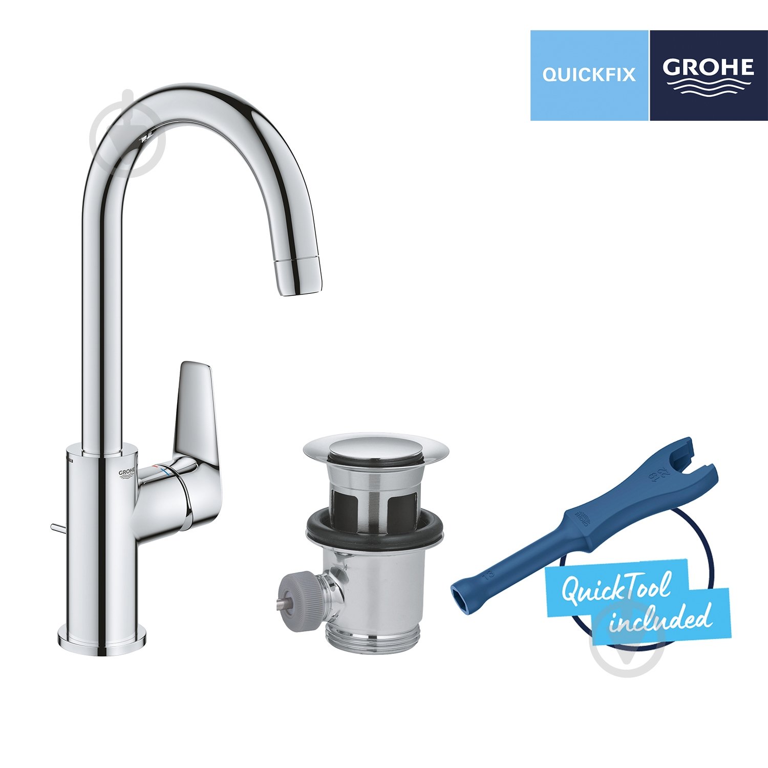 Змішувач для умивальника Grohe QuickFix StartEdge L-Size 24201001 - фото 5 Змішувач для умивальника Grohe QuickFix StartEdge L-Size 24201001 - фото 5