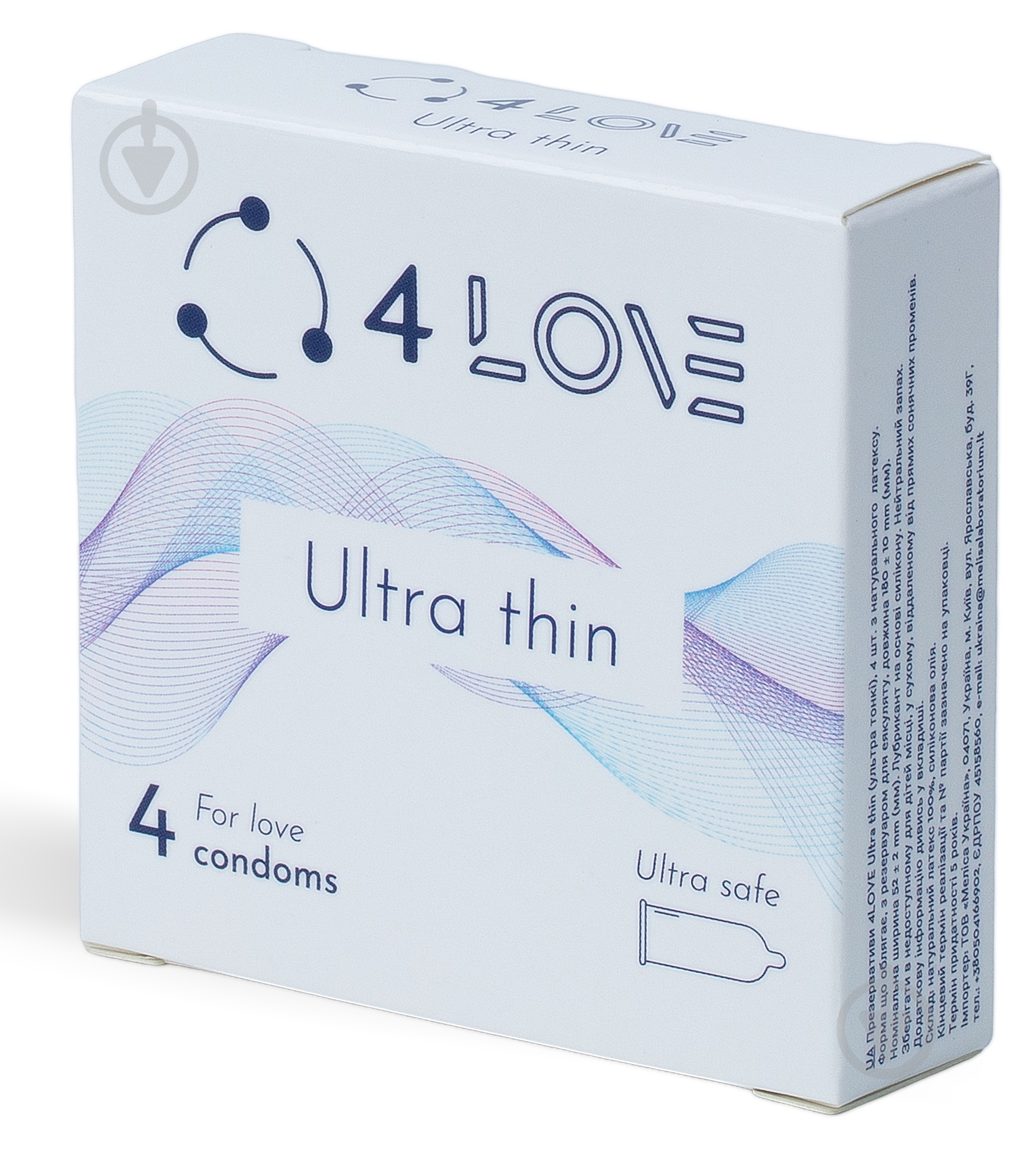 Презервативы 4LOVE Ultra thin 4 шт. - фото 1