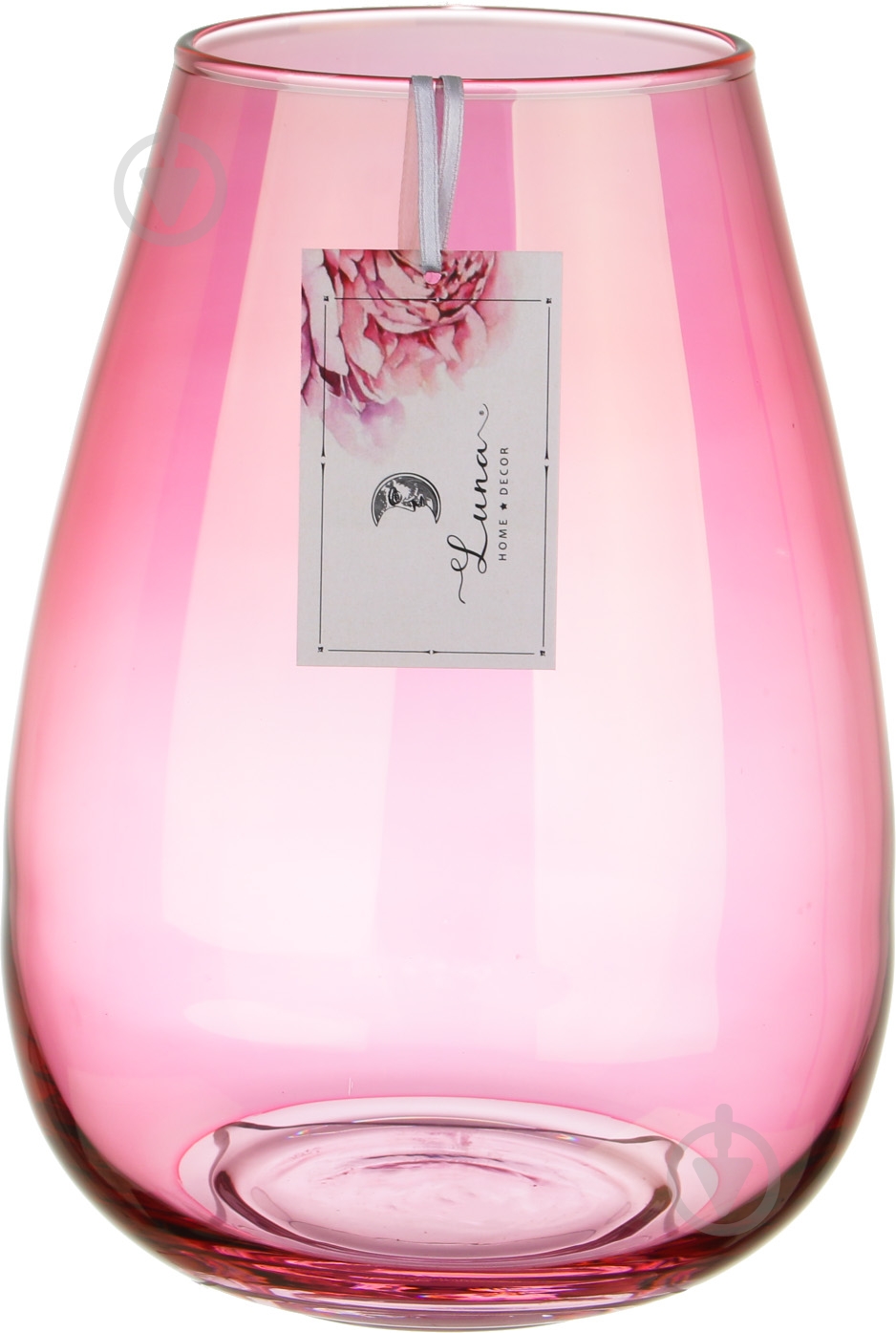 Ваза стеклянная Luster 25,5х18,5 см 25,5 см красная 17-10270B - фото 2