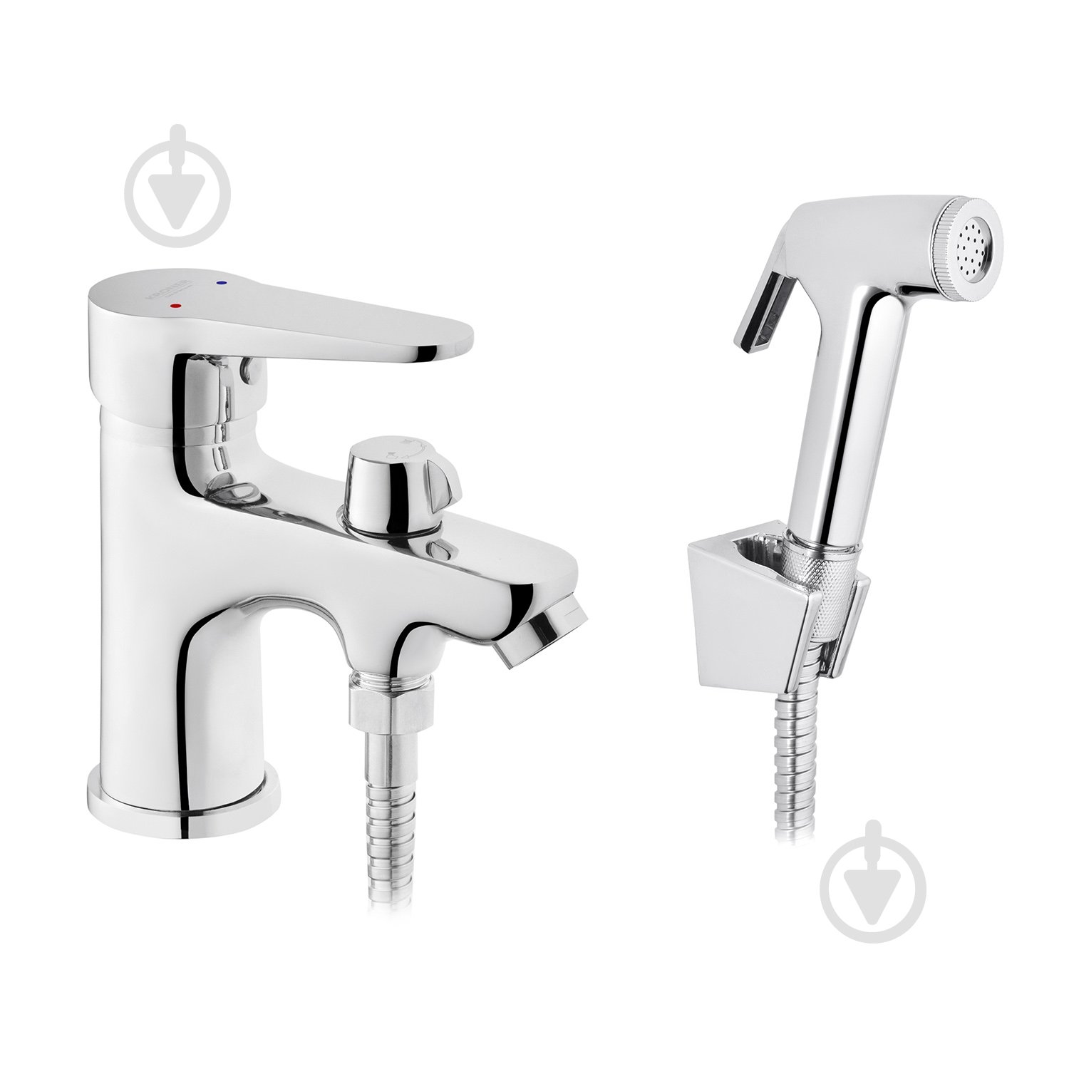 Змішувач для умивальника Kroner KRM Elbe - C015 з гігієнічним душем - фото 1 Змішувач для умивальника Kroner KRM Elbe - C015 з гігієнічним душем - фото 1