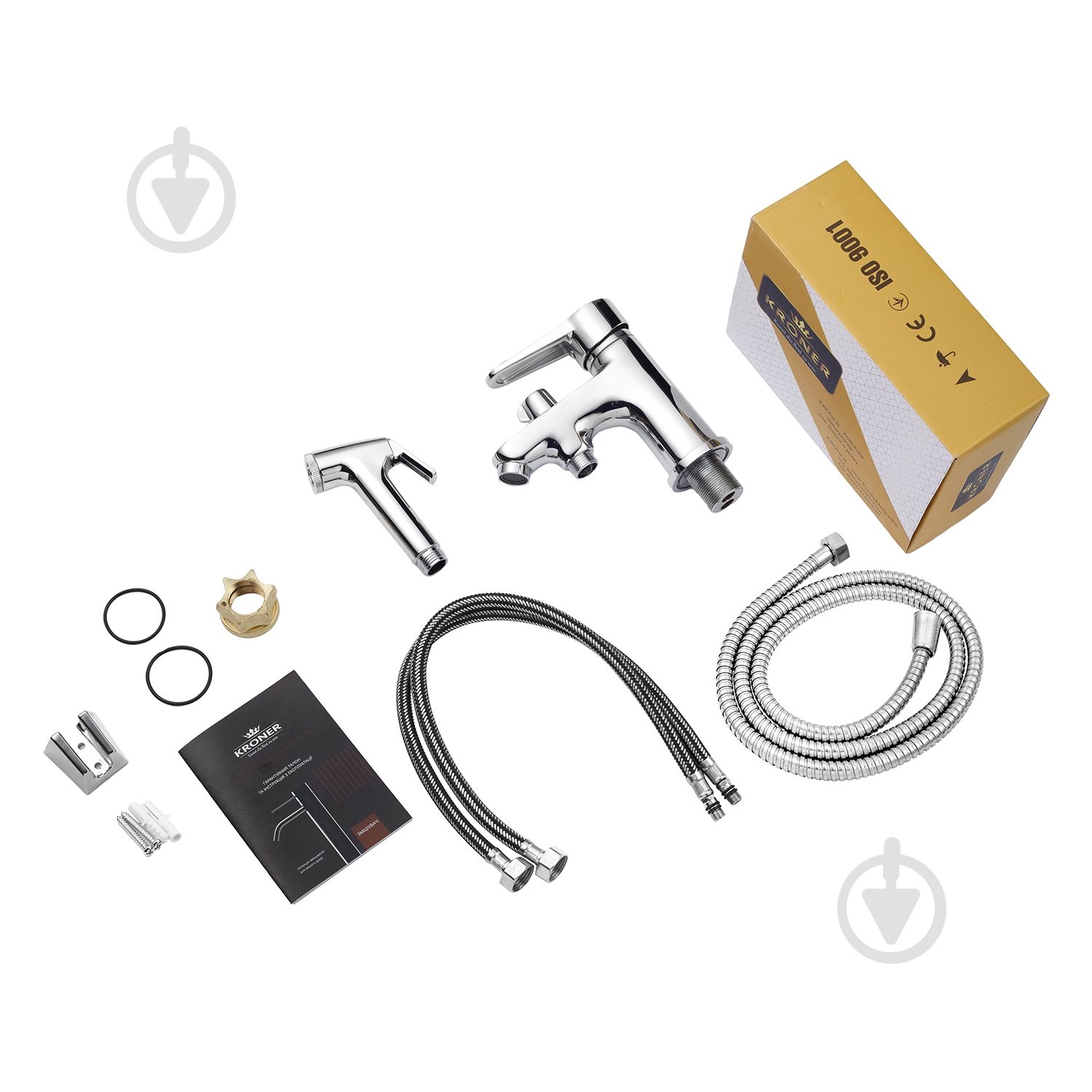 Змішувач для умивальника Kroner KRM Elbe - C015 з гігієнічним душем - фото 9 Змішувач для умивальника Kroner KRM Elbe - C015 з гігієнічним душем - фото 9