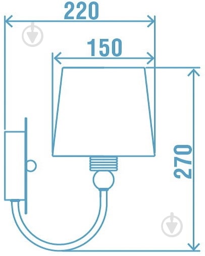 Бра Victoria Lighting 1x40 Вт E14 бронза Anabel/AP1 - фото 3