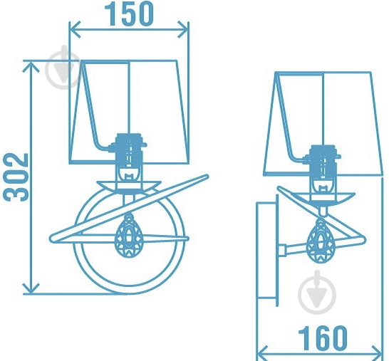 Бра Victoria Lighting 1x40 Вт E14 хром Isabel/AP1 - фото 5