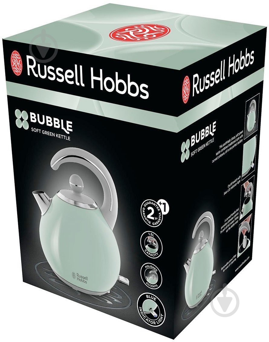 Електрочайник Russell Hobbs 24404-70 Bubble Green - фото 8 Електрочайник Russell Hobbs 24404-70 Bubble Green - фото 8