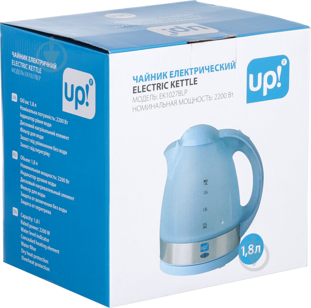 Электрочайник UP! (Underprice) EK1027BLP - фото 5 Электрочайник UP! (Underprice) EK1027BLP - фото 5