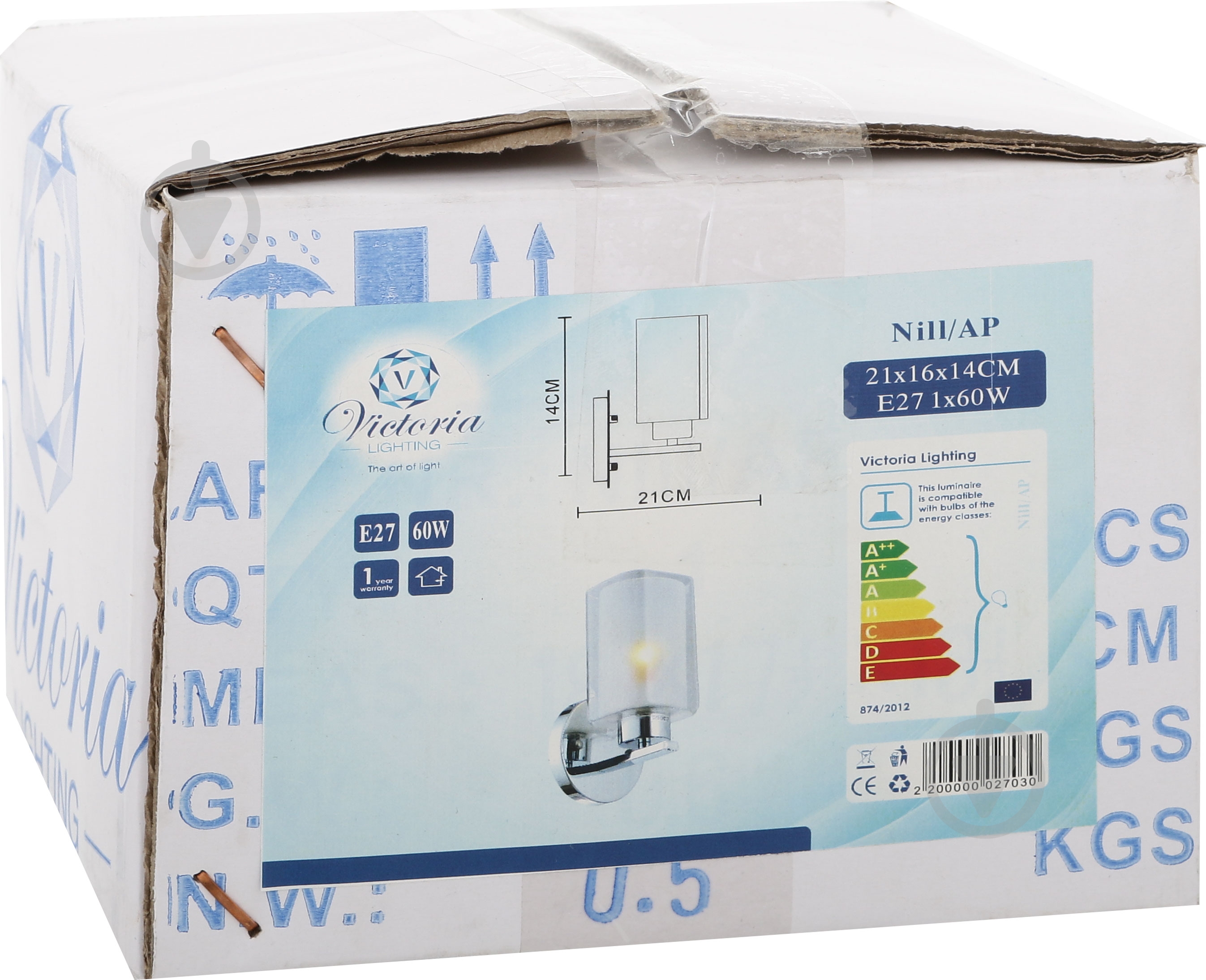 Бра Victoria Lighting 1x60 Вт E27 білий Nill/AP1 - фото 2 Бра Victoria Lighting 1x60 Вт E27 білий Nill/AP1 - фото 2