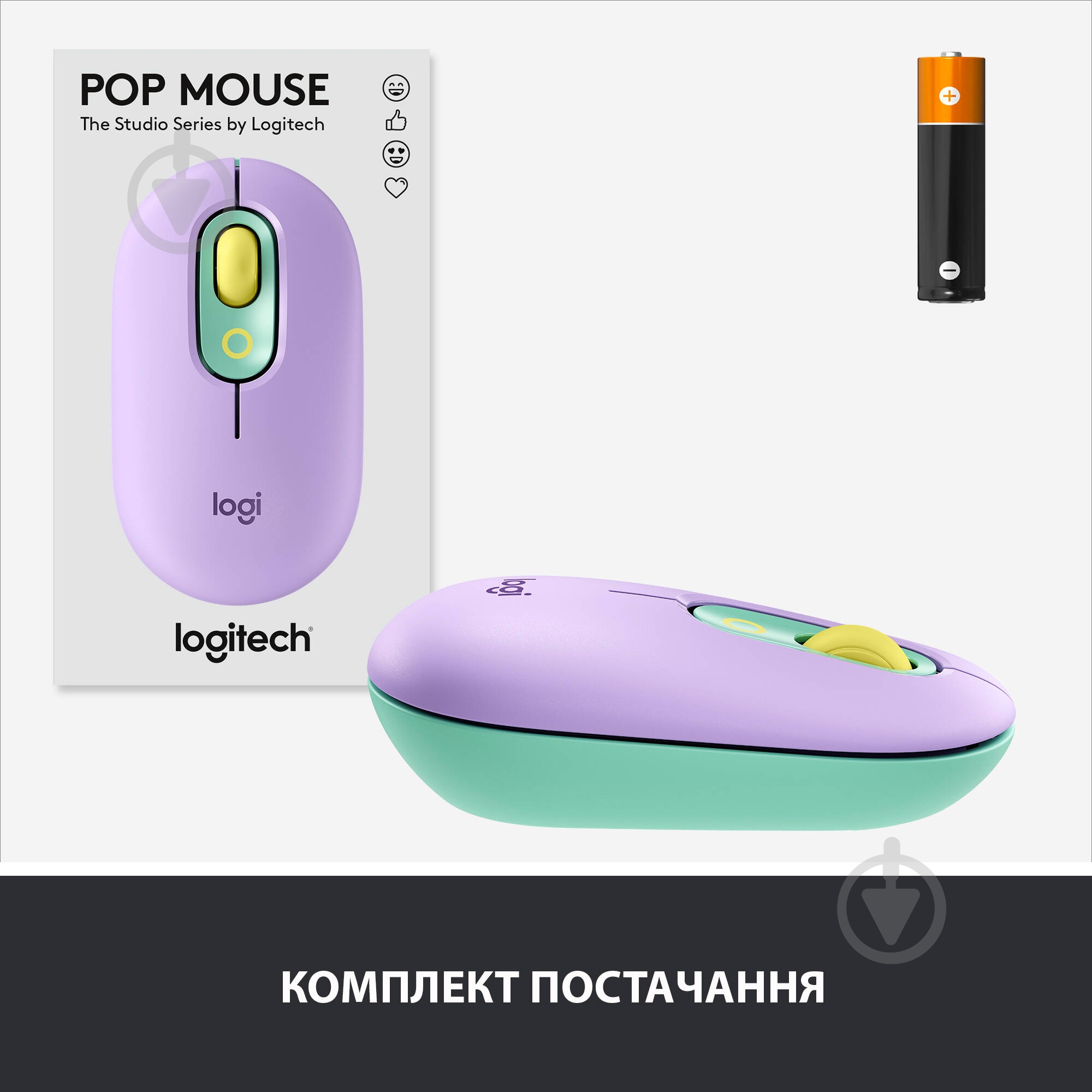 Мышь Logitech POP Mouse with emoji daydream mint (910-006547) - фото 8