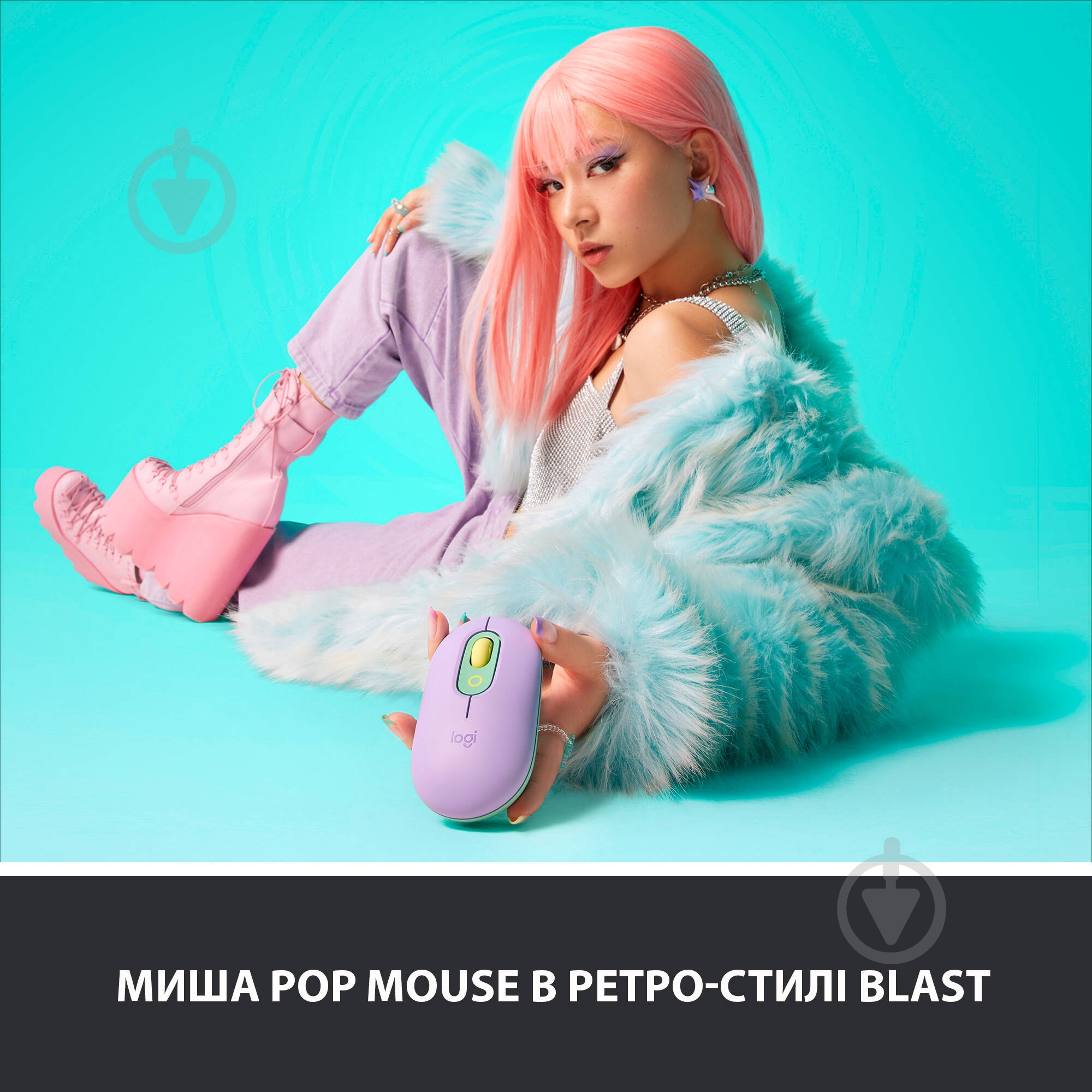 Мышь Logitech POP Mouse with emoji daydream mint (910-006547) - фото 2