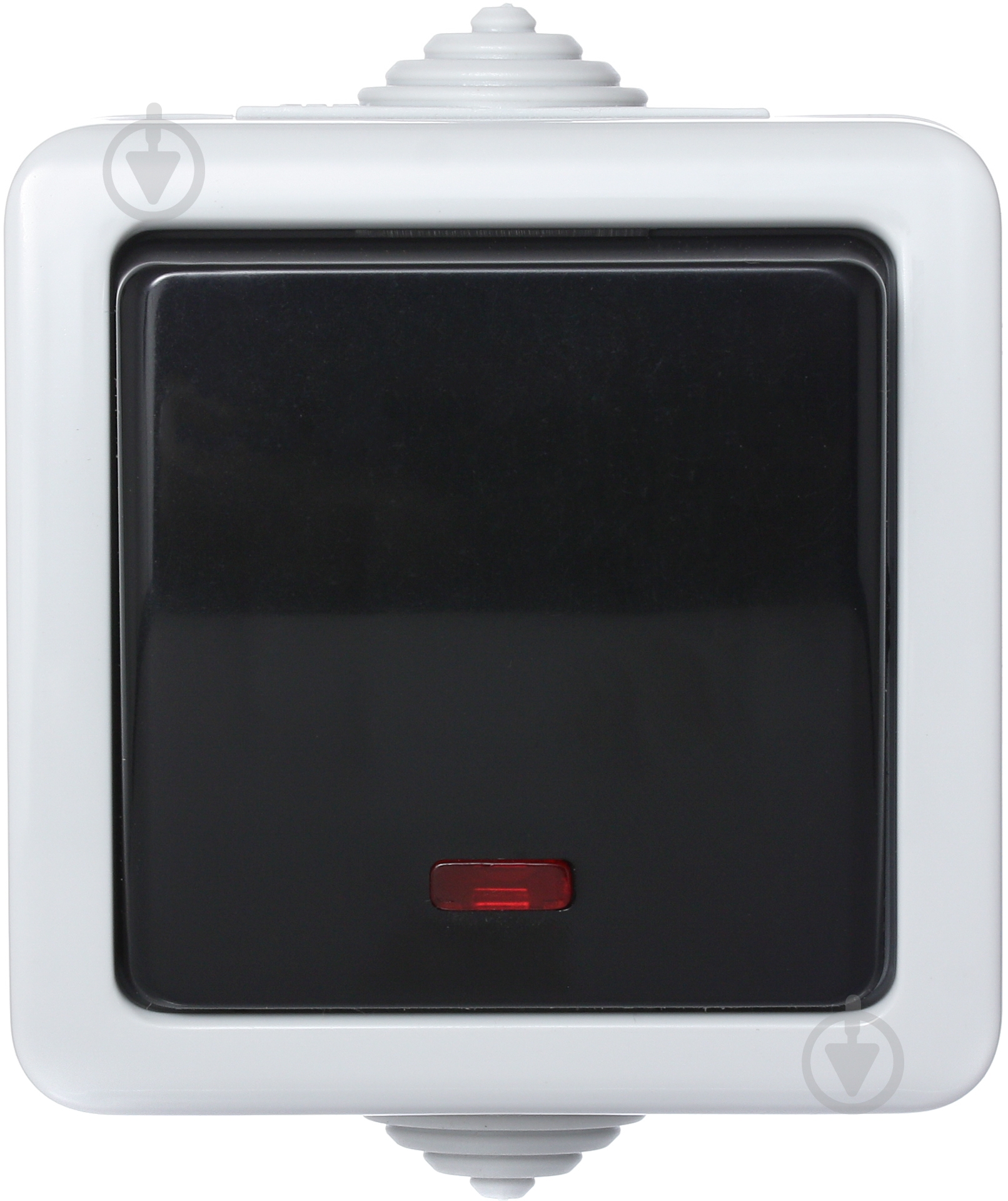 Вимикач одноклавішний REAL-EL Storm з підсвіткою сірий Storm-72011L, grey (REAL-EL) - фото 1