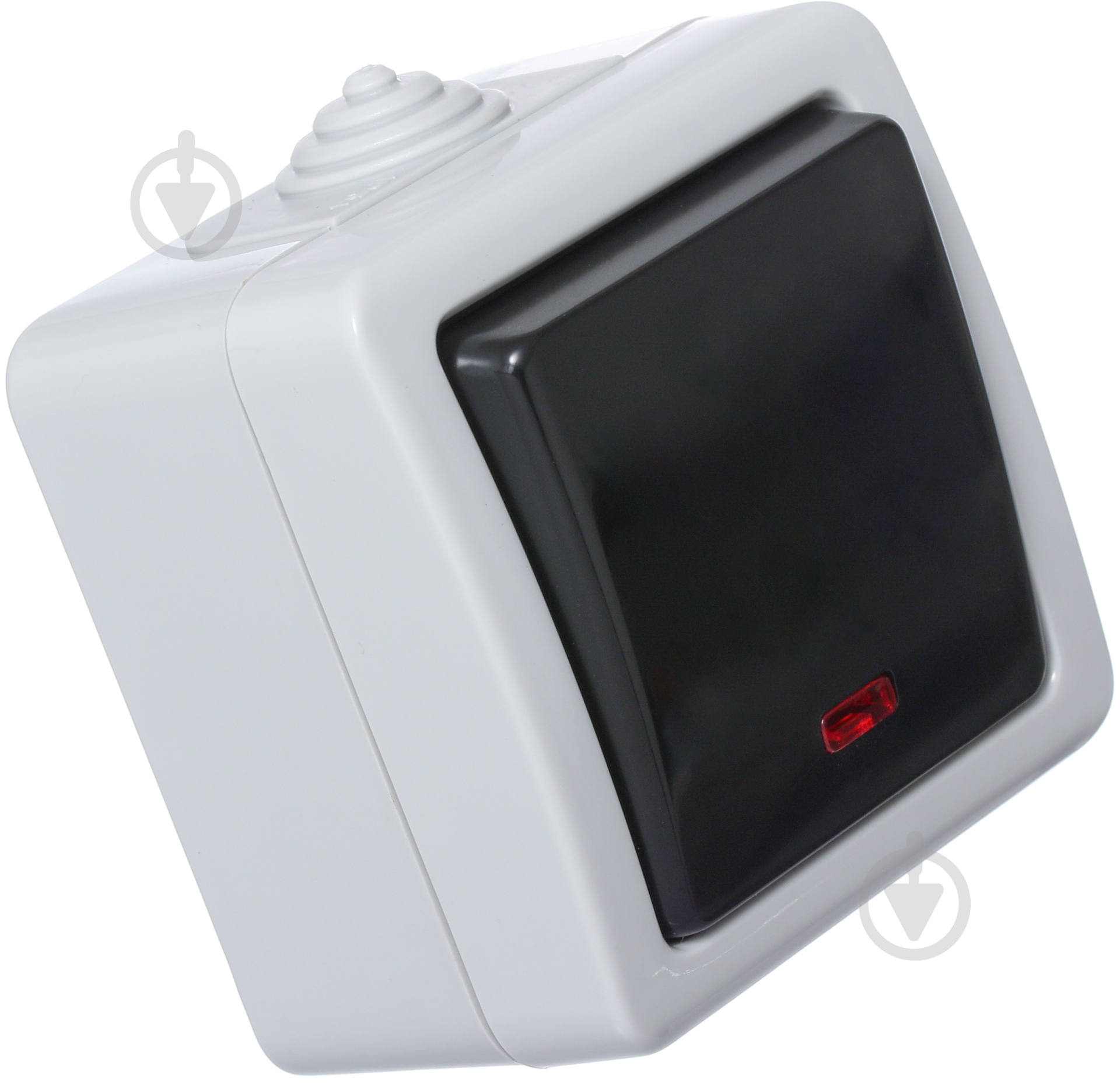 Вимикач одноклавішний REAL-EL Storm з підсвіткою сірий Storm-72011L, grey (REAL-EL) - фото 2