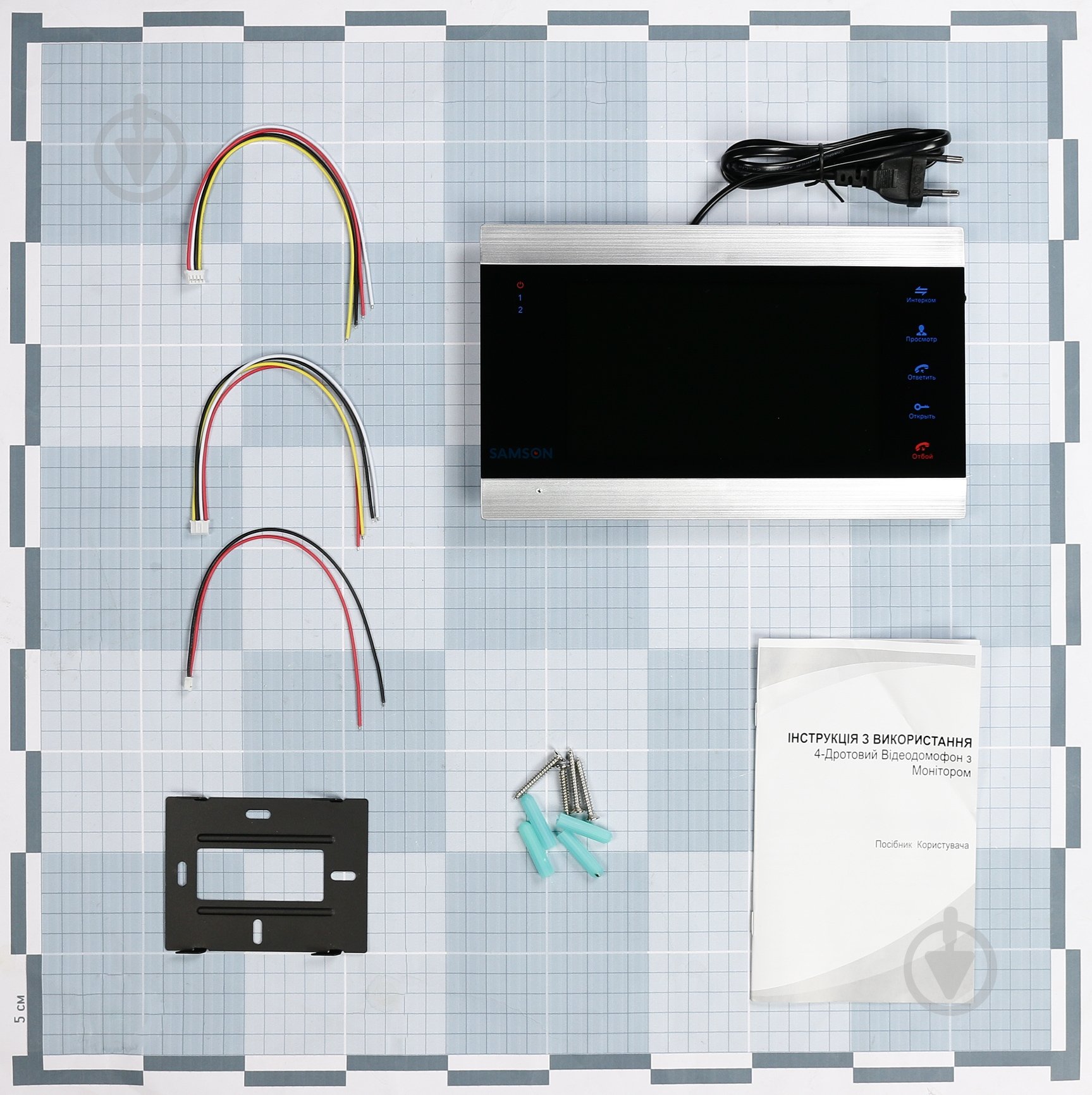 Видеодомофон Samson серебро SW-716 - фото 5