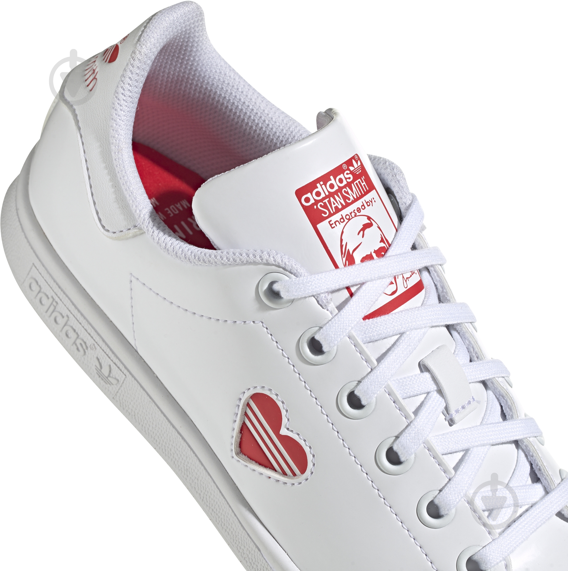 Кроссовки для девочек демисезонные Adidas STAN SMITH J FY4481 р.38 белые - фото 11