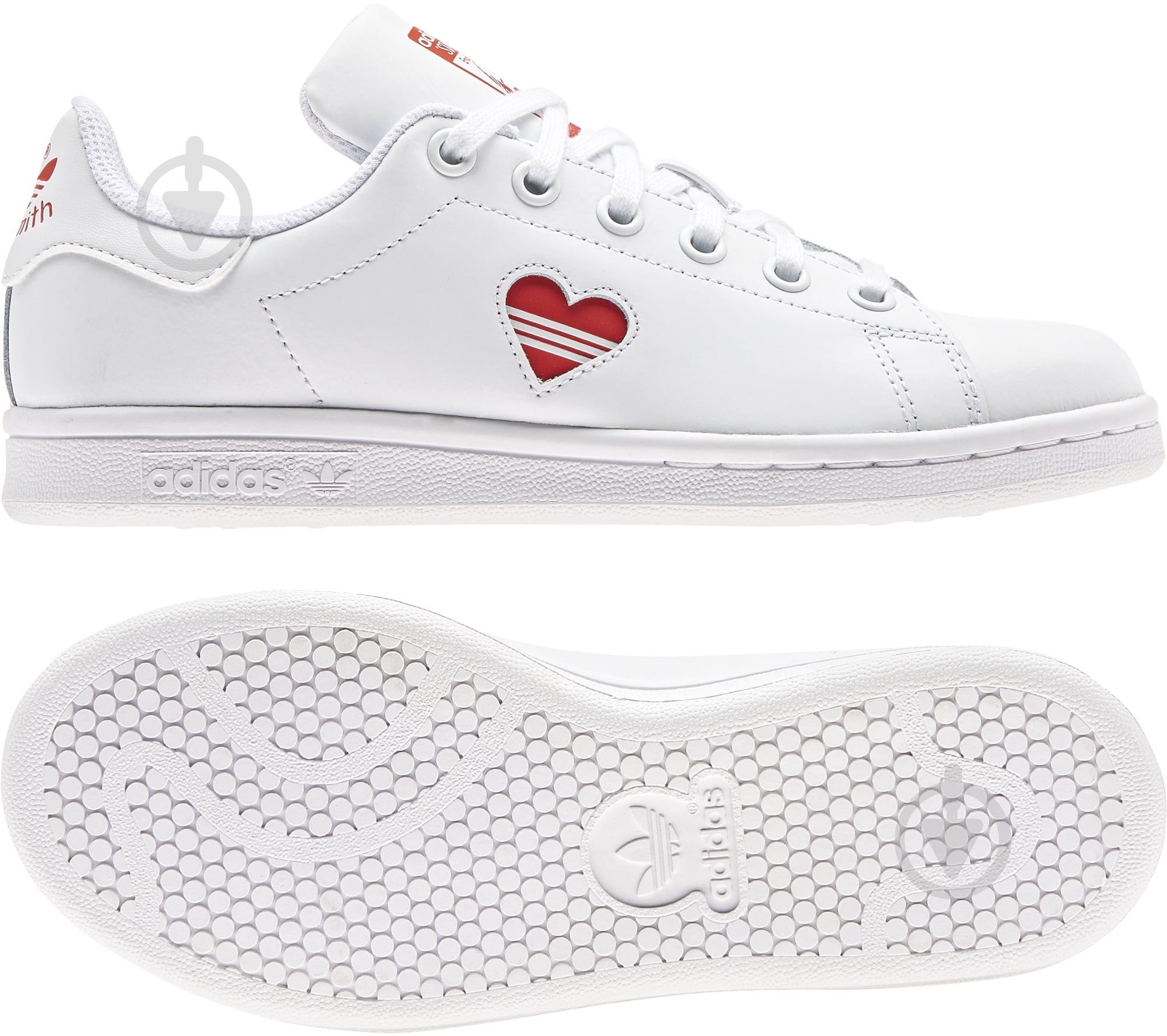 Кроссовки для девочек демисезонные Adidas STAN SMITH J FY4481 р.38 белые - фото 6