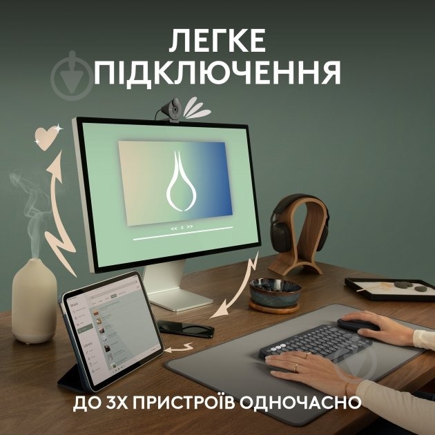 Мышь Logitech Pebble Mouse 2 M350s tonal white (L910-007013) - фото 3