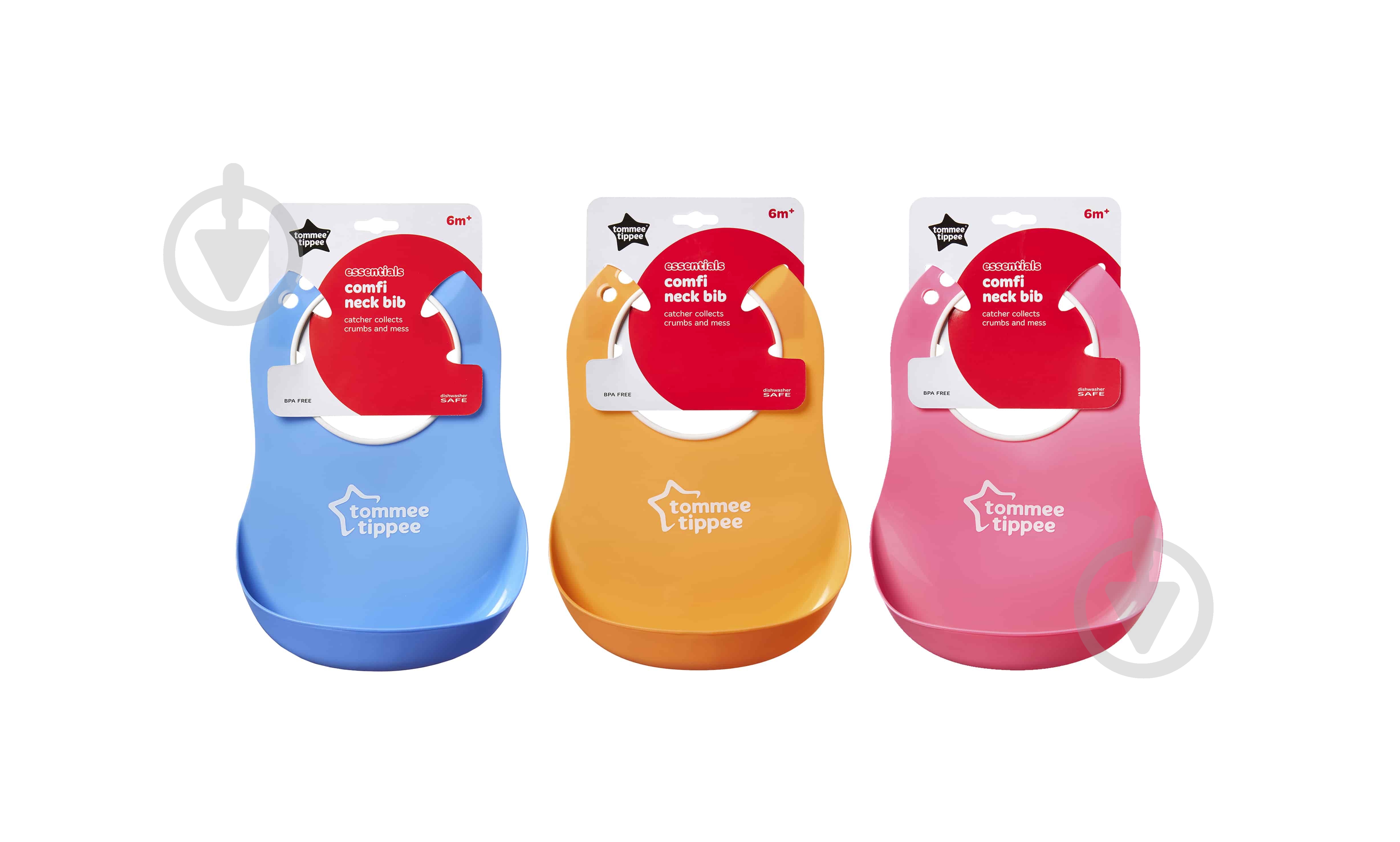 Набор нагрудников Tommee Tippee Comfi neck bib разноцветный - фото 1