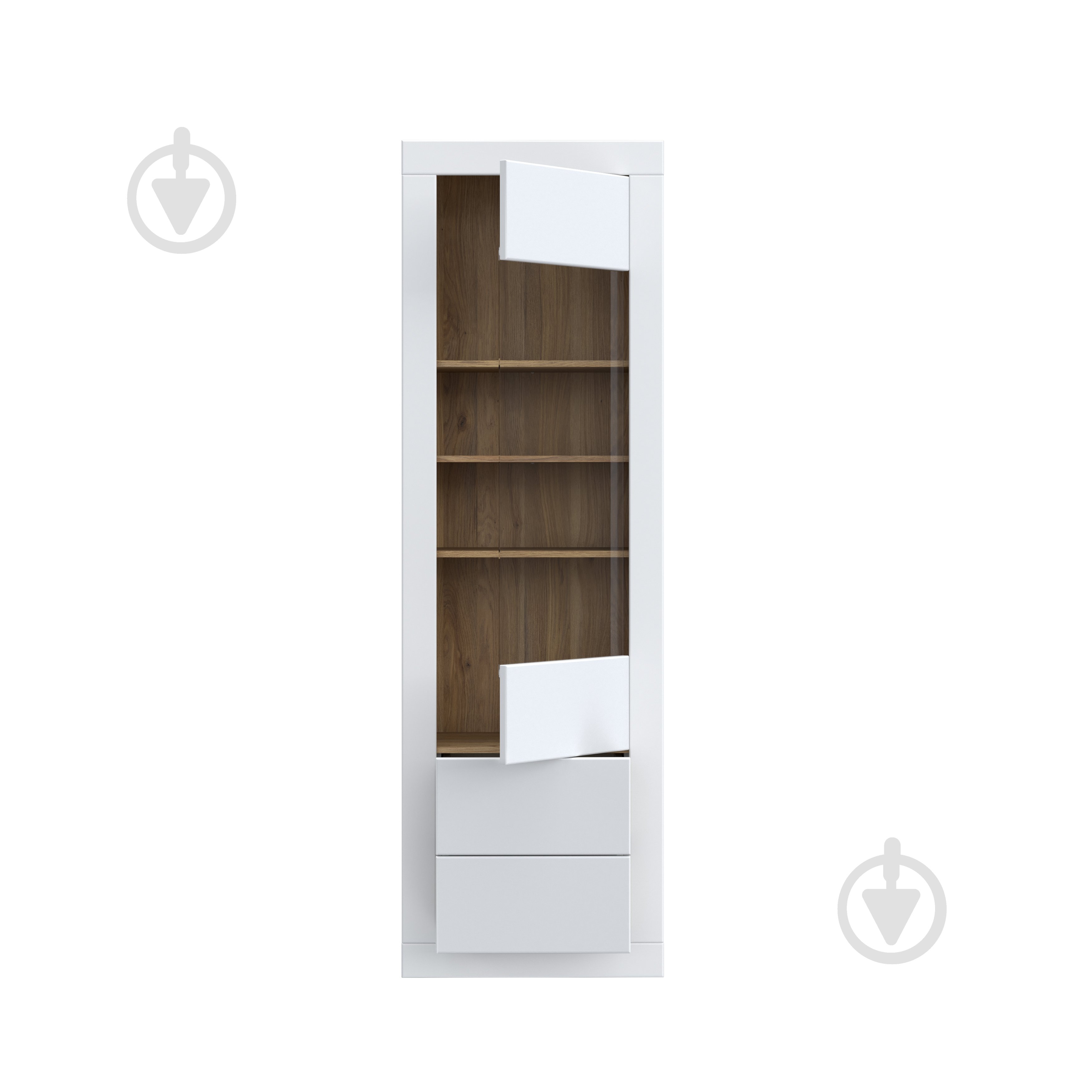 Шафа-вітрина Forte Meble 1d2s LEFKADAS 1960х613х414 мм білий / білий - фото 6 Шафа-вітрина Forte Meble 1d2s LEFKADAS 1960х613х414 мм білий / білий - фото 6