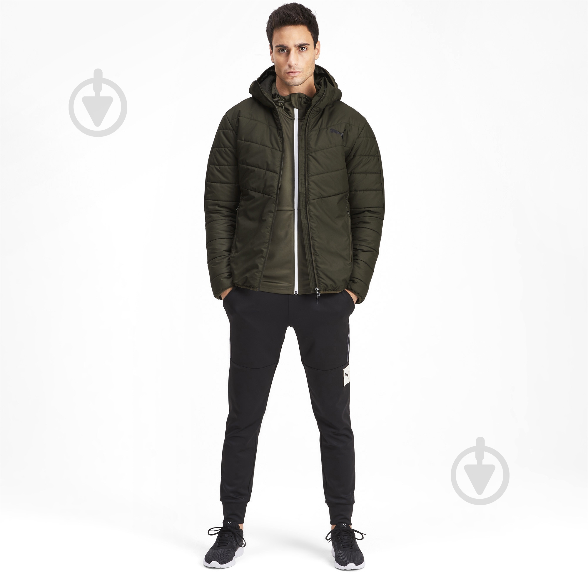 Куртка мужская демисезонная Puma WarmCELL Padded Jacket 58000970 р.XL зеленая - фото 5