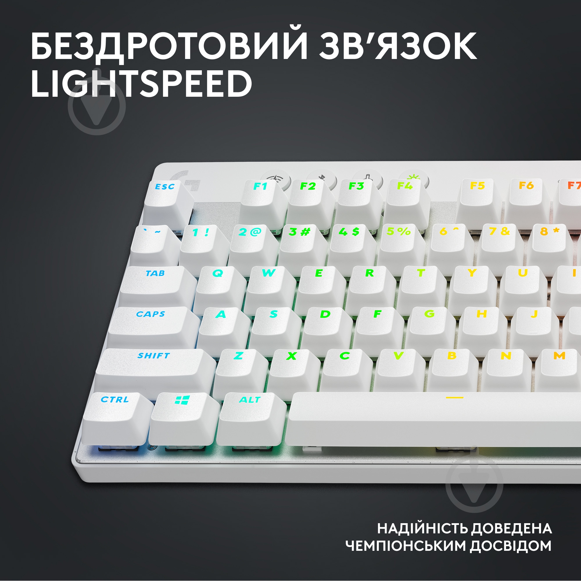 Клавиатура игровая Logitech G PRO X TKL Lightspeed Gaming (L920-012148) white - фото 4 Клавиатура игровая Logitech G PRO X TKL Lightspeed Gaming (L920-012148) white - фото 4