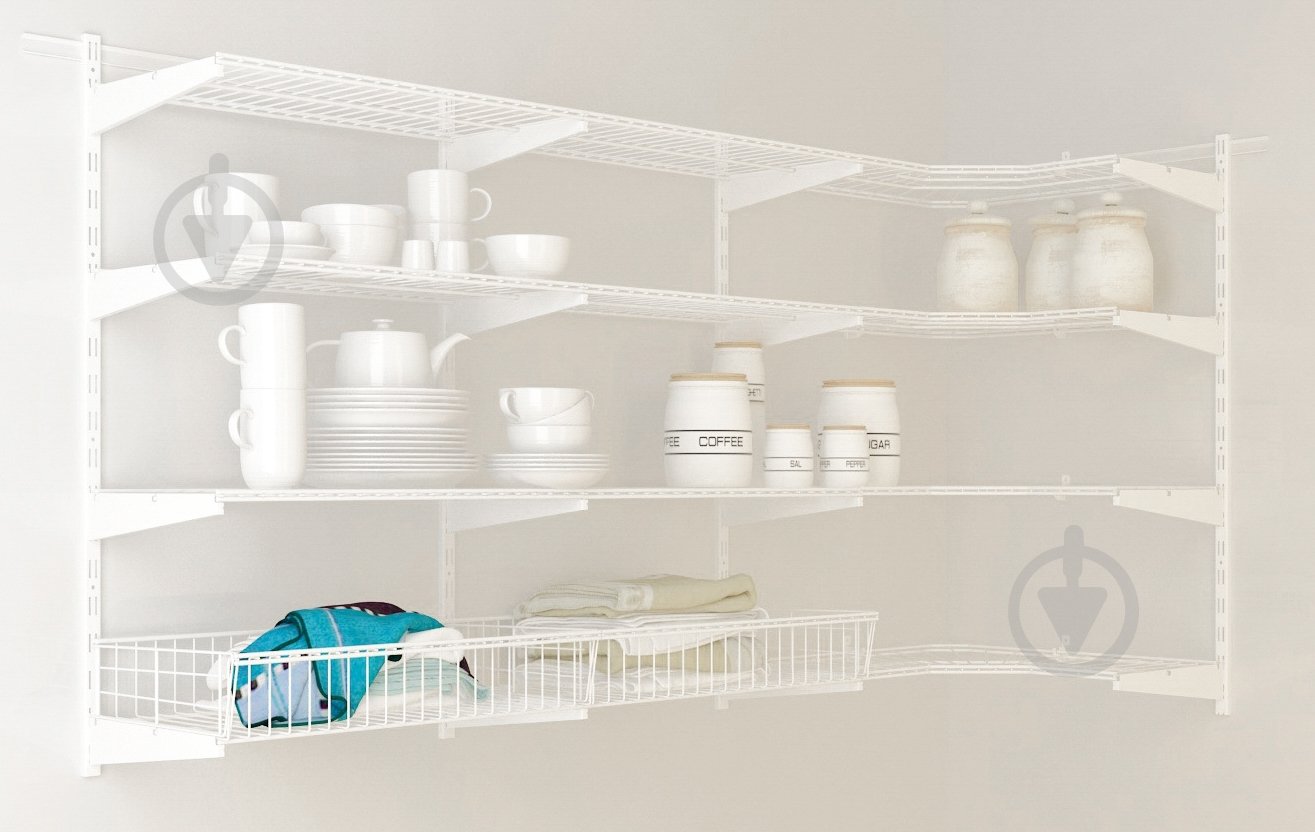 Гардеробная система Kolchuga 1818x406x2000 мм (1800-600-10-016) белый - фото 2