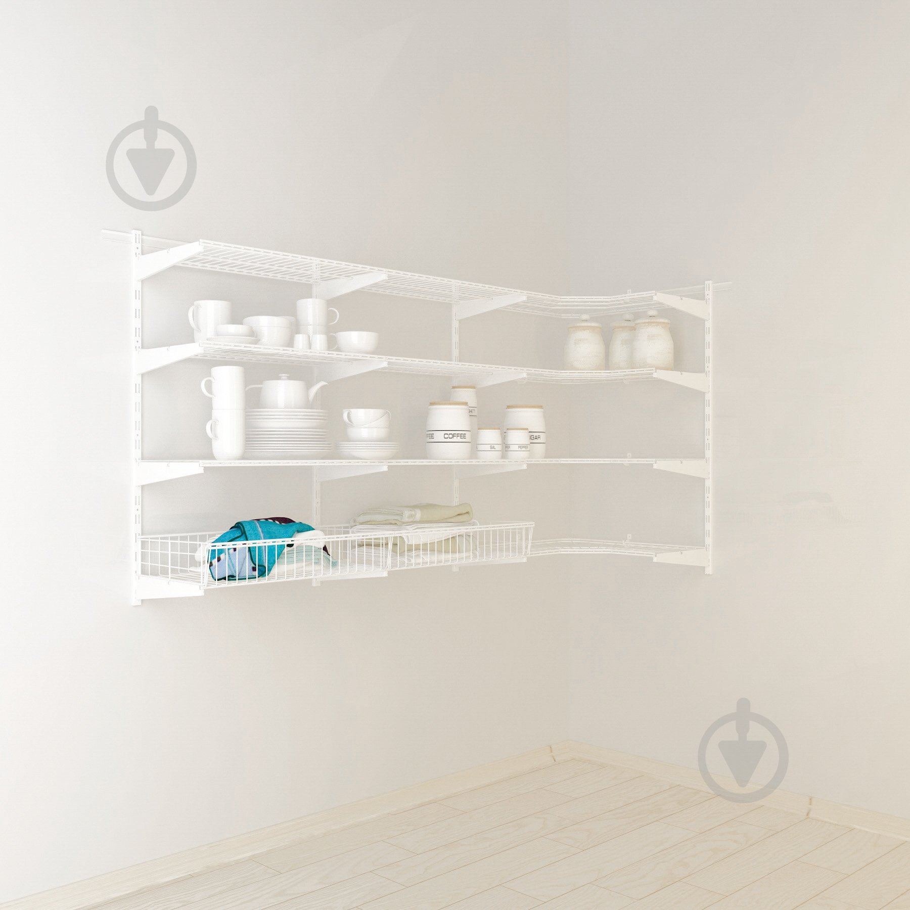 Гардеробная система Kolchuga 1818x406x2000 мм (1800-600-10-016) белый - фото 3