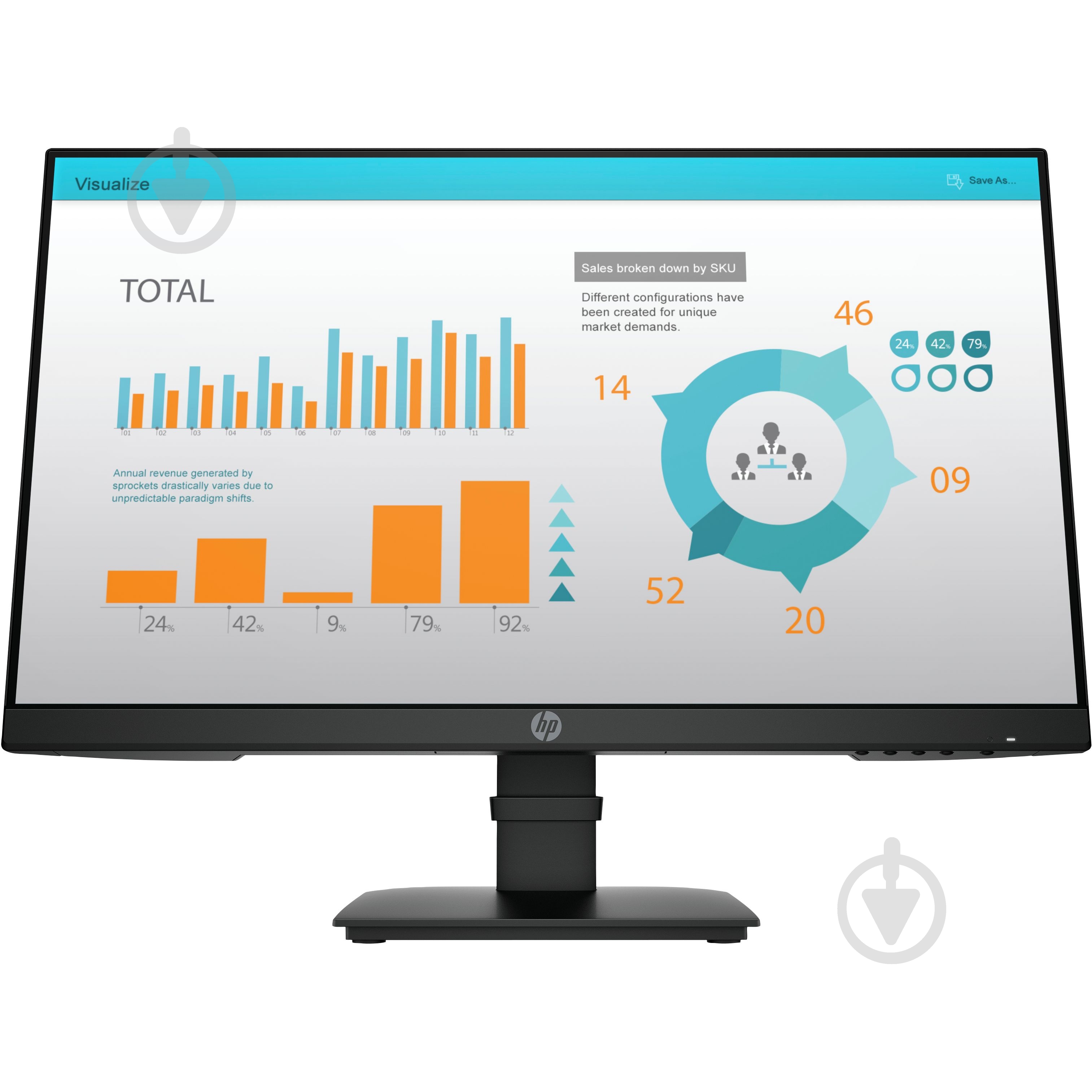 Монитор HP P24 G4 23,8" (1A7E5AA) - фото 1 Монитор HP P24 G4 23,8" (1A7E5AA) - фото 1