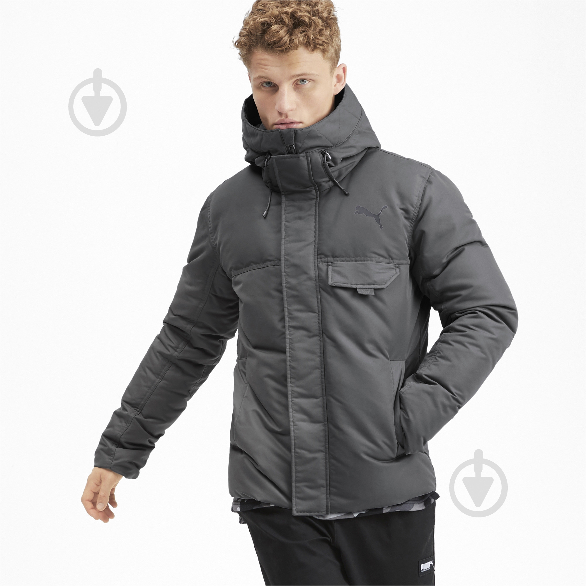 Куртка мужская демисезонная Puma Streetstyle 480 HD Down Jkt 58002437 р.S серая - фото 1