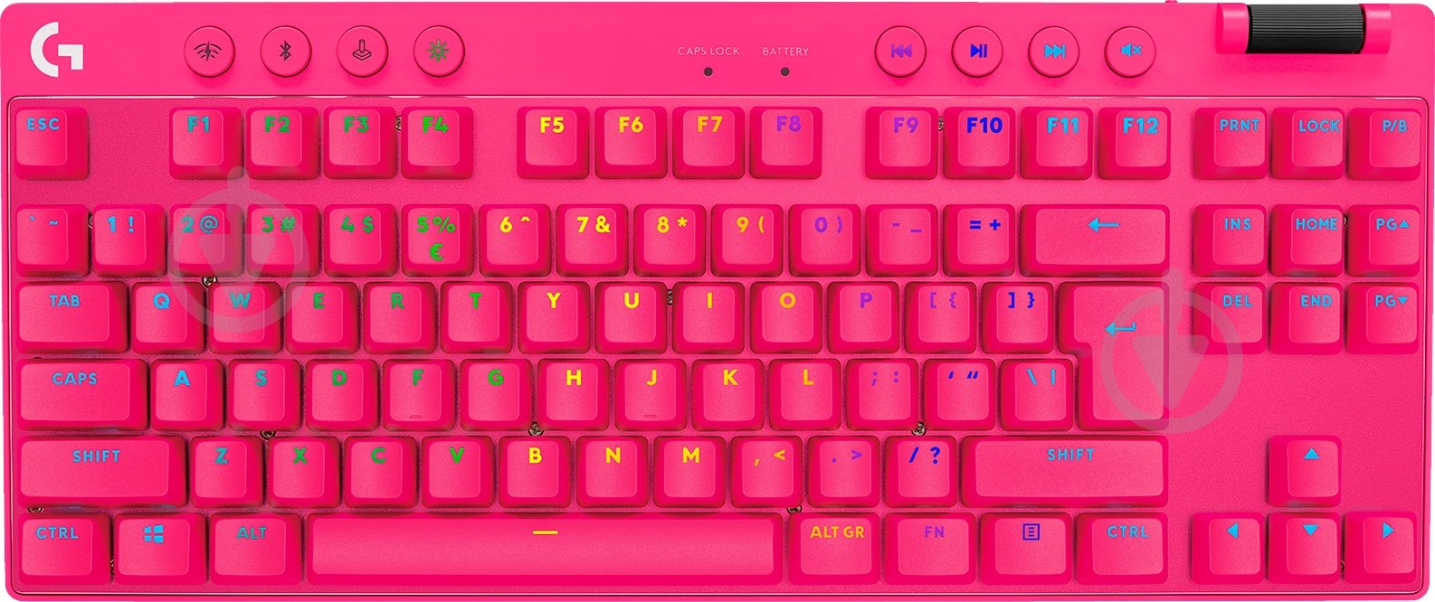 Клавиатура игровая Logitech G PRO X TKL Lightspeed Gaming (L920-012159) magenta - фото 1