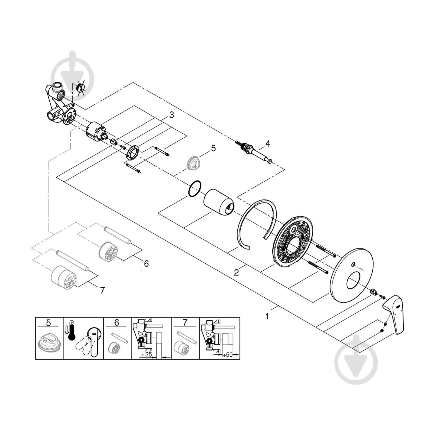 Смеситель для ванны Grohe Start Flow 29117000 - фото 3