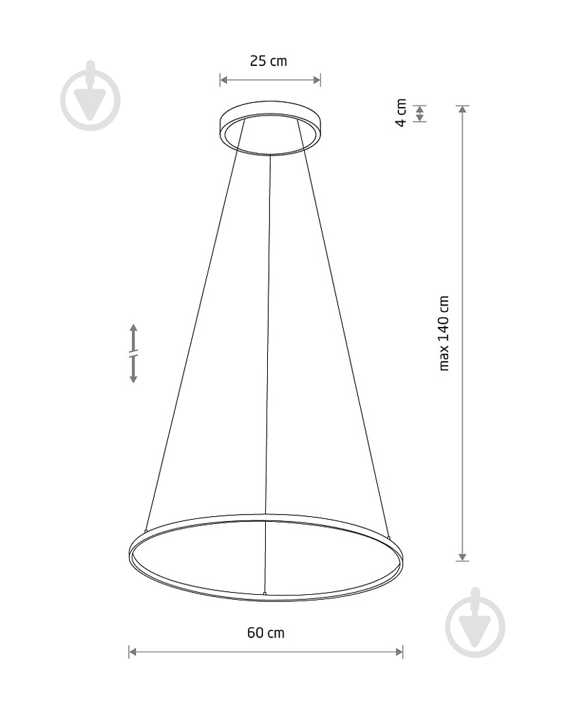 Люстра Nowodvorski Circolo 1x21 Вт LED-модуль оливковый 11403 - фото 6