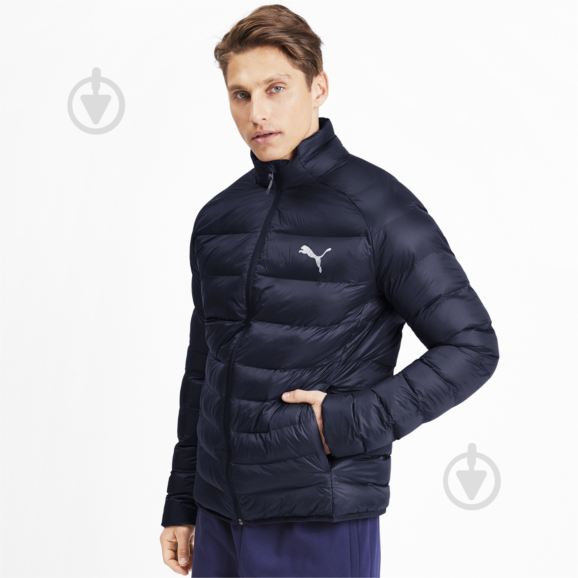 Куртка мужская демисезонная Puma WarmCell Ultralight Jacket 58002906 р.M синяя - фото 1 Куртка мужская демисезонная Puma WarmCell Ultralight Jacket 58002906 р.M синяя - фото 1
