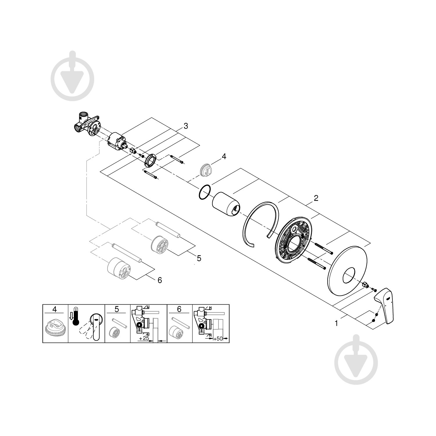 Смеситель для душа Grohe Start Flow 29116000 - фото 3 Смеситель для душа Grohe Start Flow 29116000 - фото 3