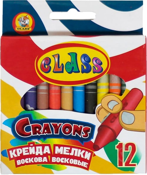 Мел восковый 12 цветов CLASS - фото 2