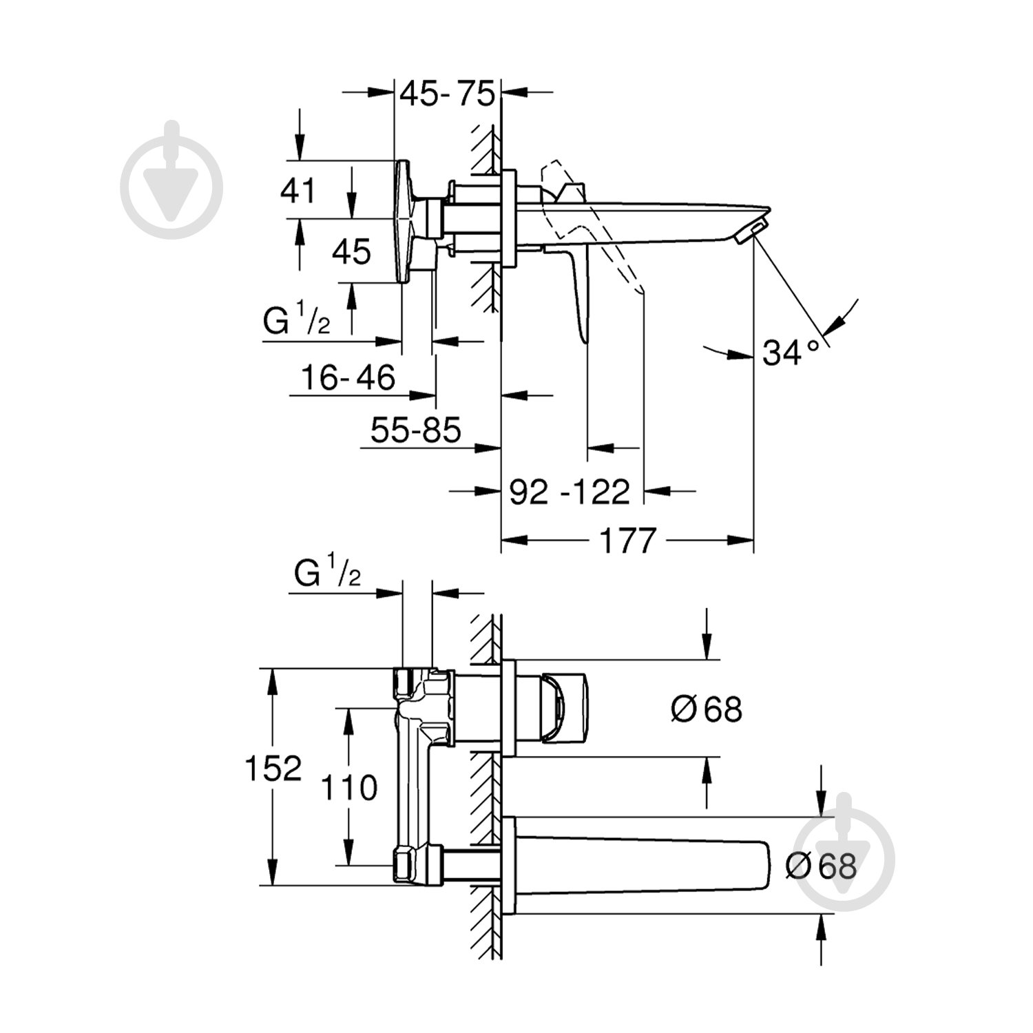 Смеситель для умывальника Grohe BauLoop New 20289001 - фото 2