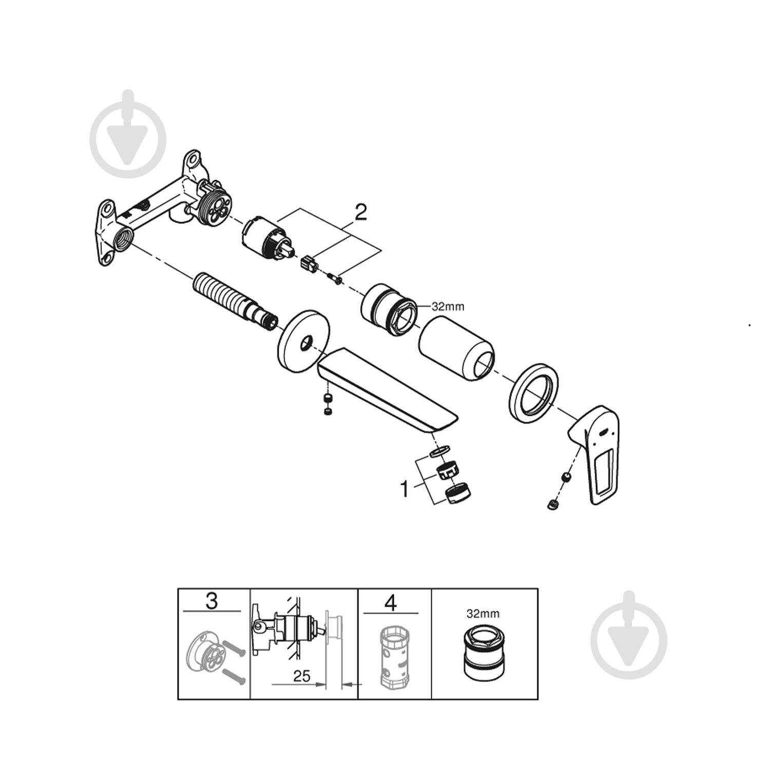 Смеситель для умывальника Grohe BauLoop New 20289001 - фото 7