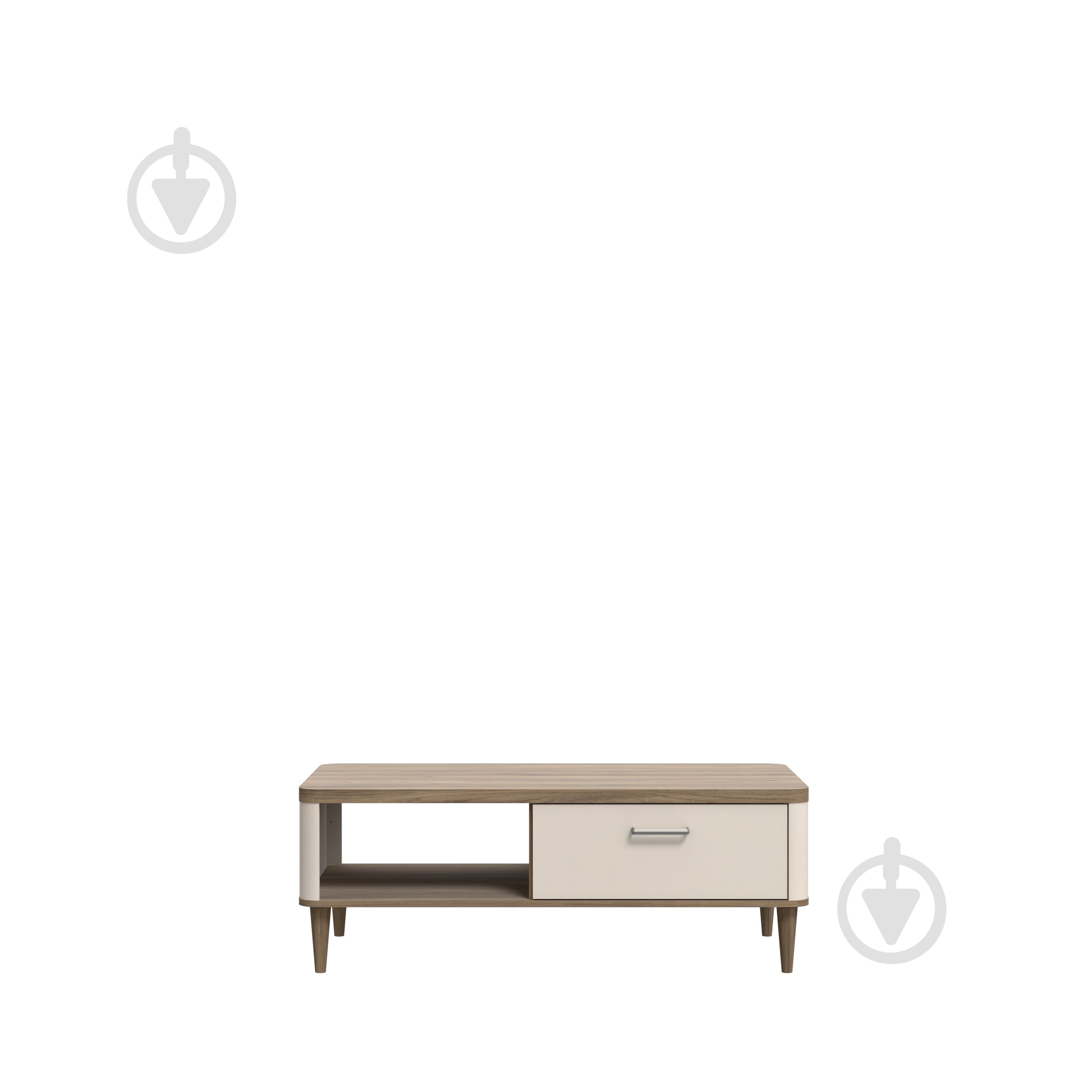 Стіл журнальний Forte Meble Lacetti 600x1200x437 мм дуб валенсія/ бежевий - фото 2