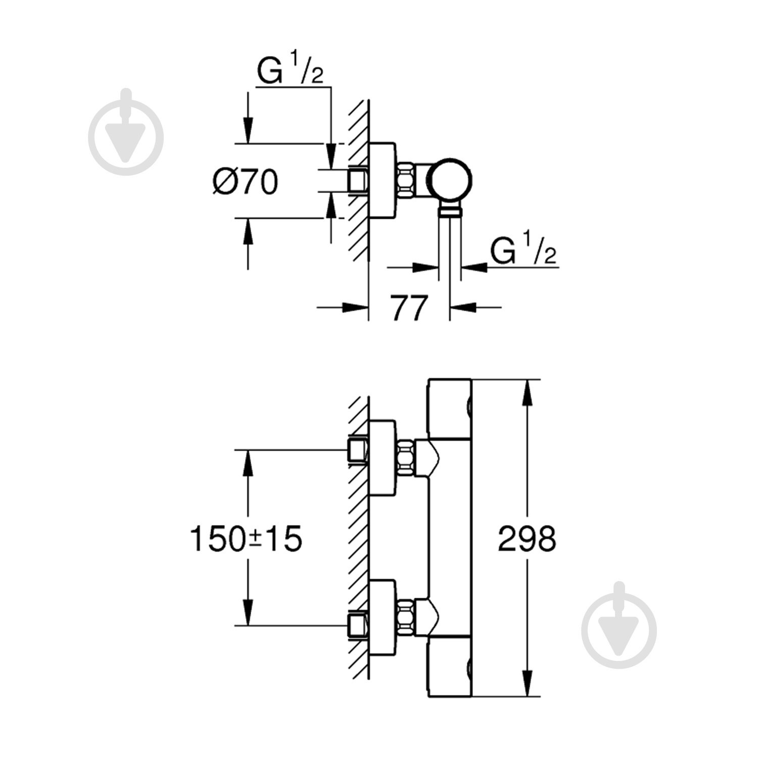 Змішувач для душу Grohe QuickFix Precision Get 34773000 - фото 2