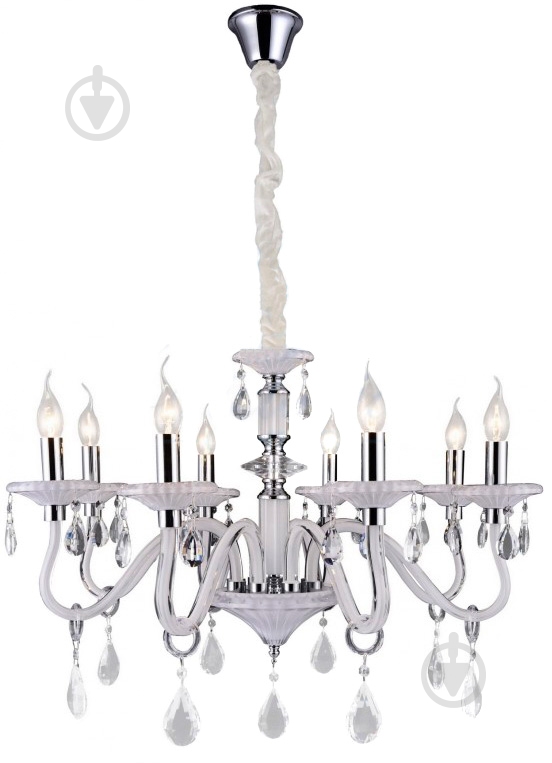 Люстра подвесная Victoria Lighting 8xE14 белый Arumi/SP8 - фото 1 Люстра подвесная Victoria Lighting 8xE14 белый Arumi/SP8 - фото 1