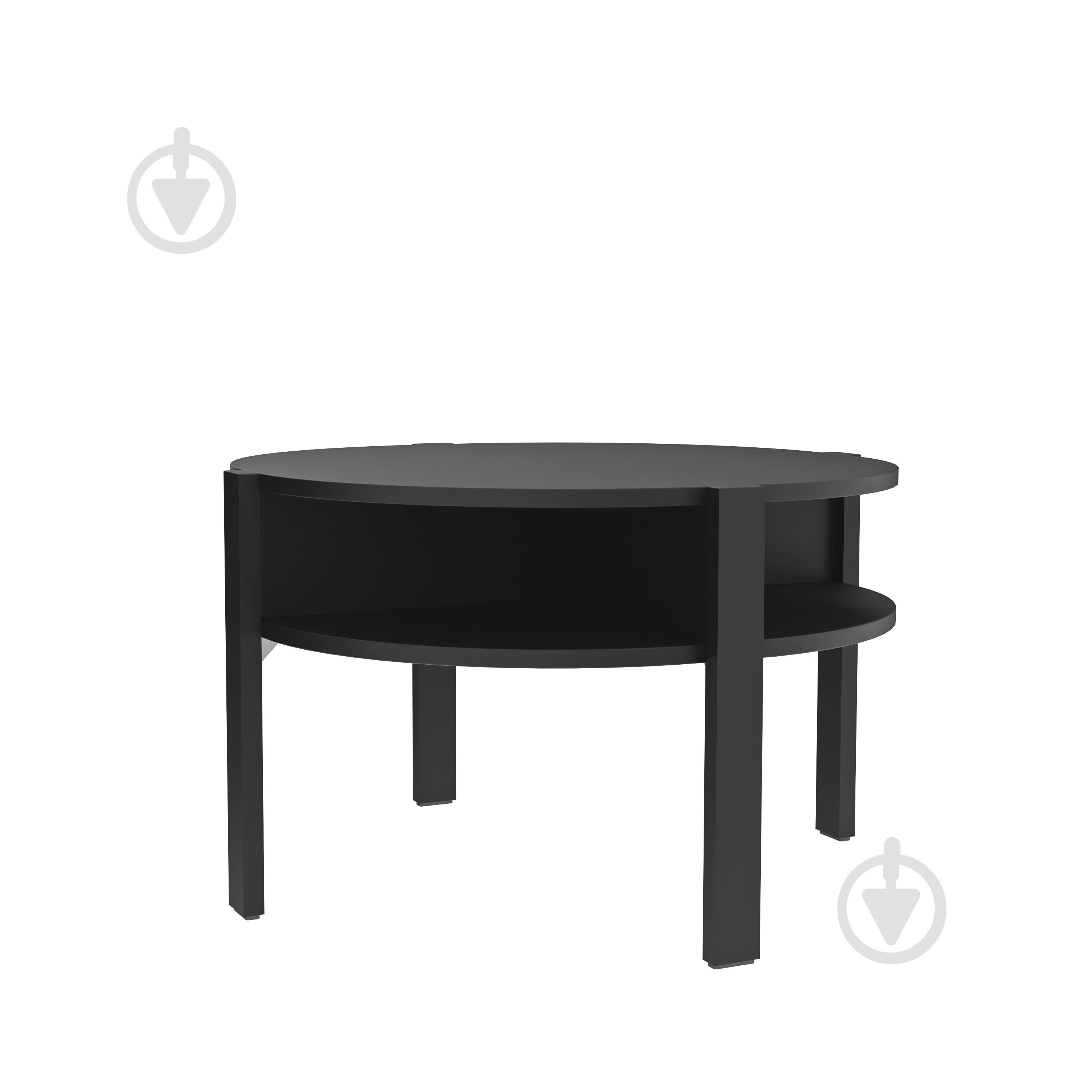 Стіл журнальний Forte Meble Tobago 744x744x455 мм чорний/ чорний (УТ0023280:Z13M Чорний) - фото 1 Стіл журнальний Forte Meble Tobago 744x744x455 мм чорний/ чорний (УТ0023280:Z13M Чорний) - фото 1